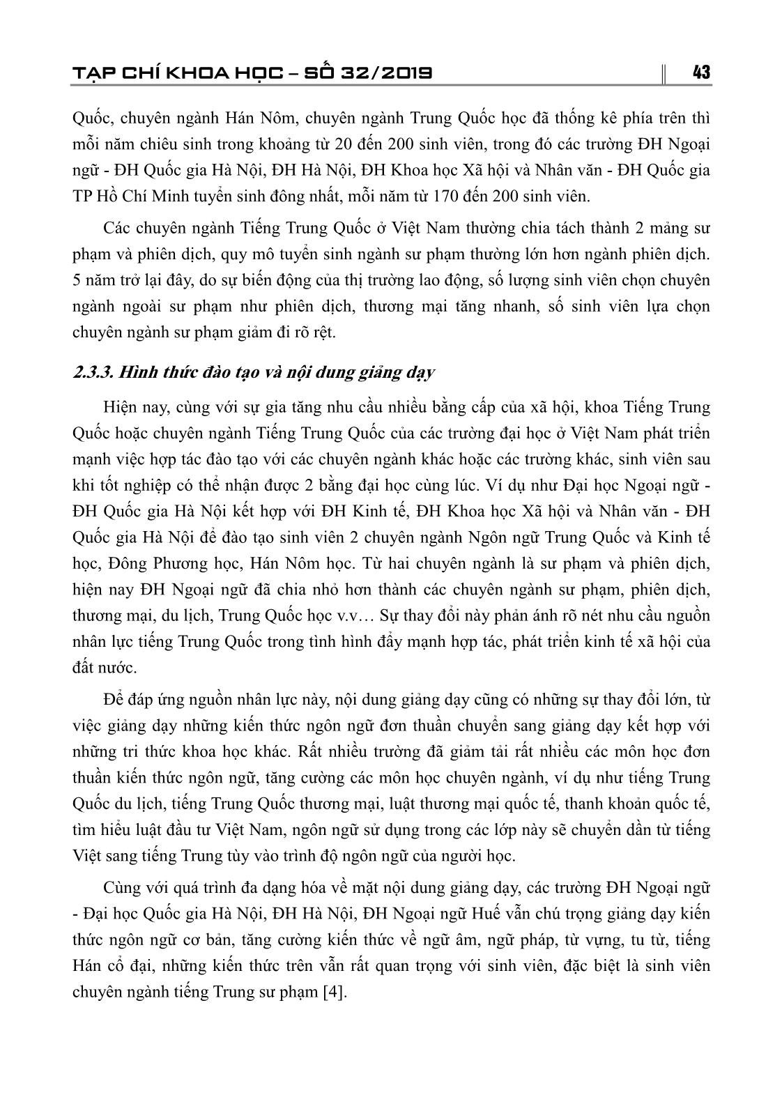 Hiện trạng dạy học tiếng Hán tại Việt Nam trong bối cảnh toàn cầu hóa trang 5