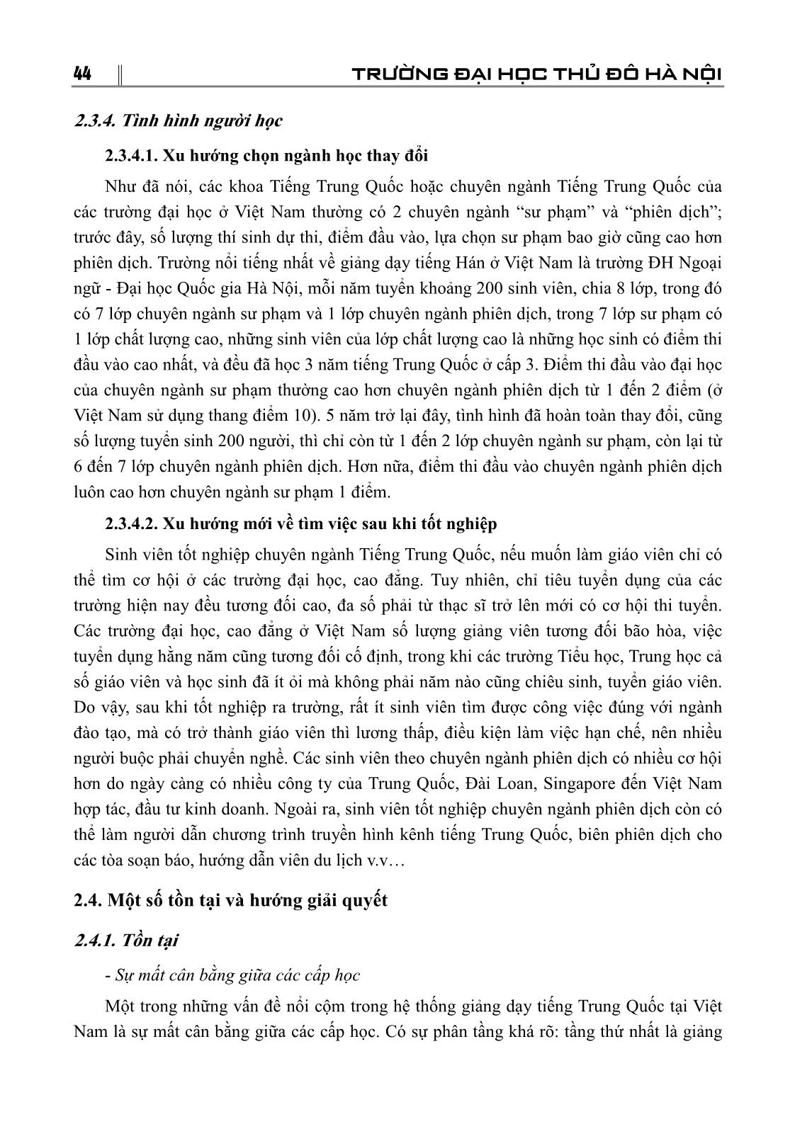 Hiện trạng dạy học tiếng Hán tại Việt Nam trong bối cảnh toàn cầu hóa trang 6