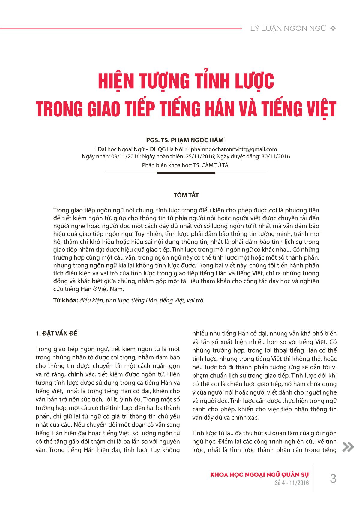 Hiện tượng tỉnh lược trong giao tiếp tiếng Hán và tiếng Việt trang 1