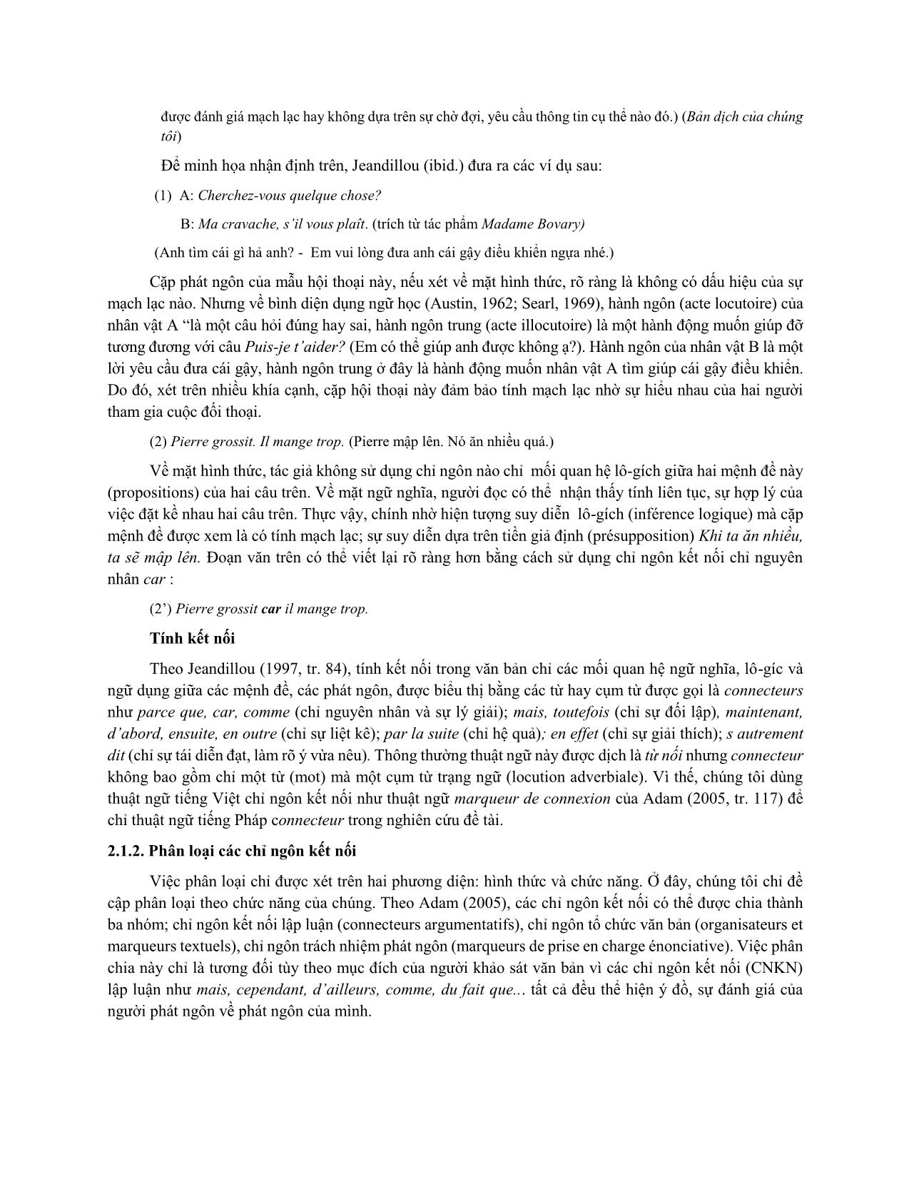 Nghiên cứu việc sử dụng chỉ ngôn kết nối tiếng Pháp trong các bài viết của sinh viên khoa Tiếng Pháp, trường Đại học Ngoại ngữ, Đại học Huế trang 3