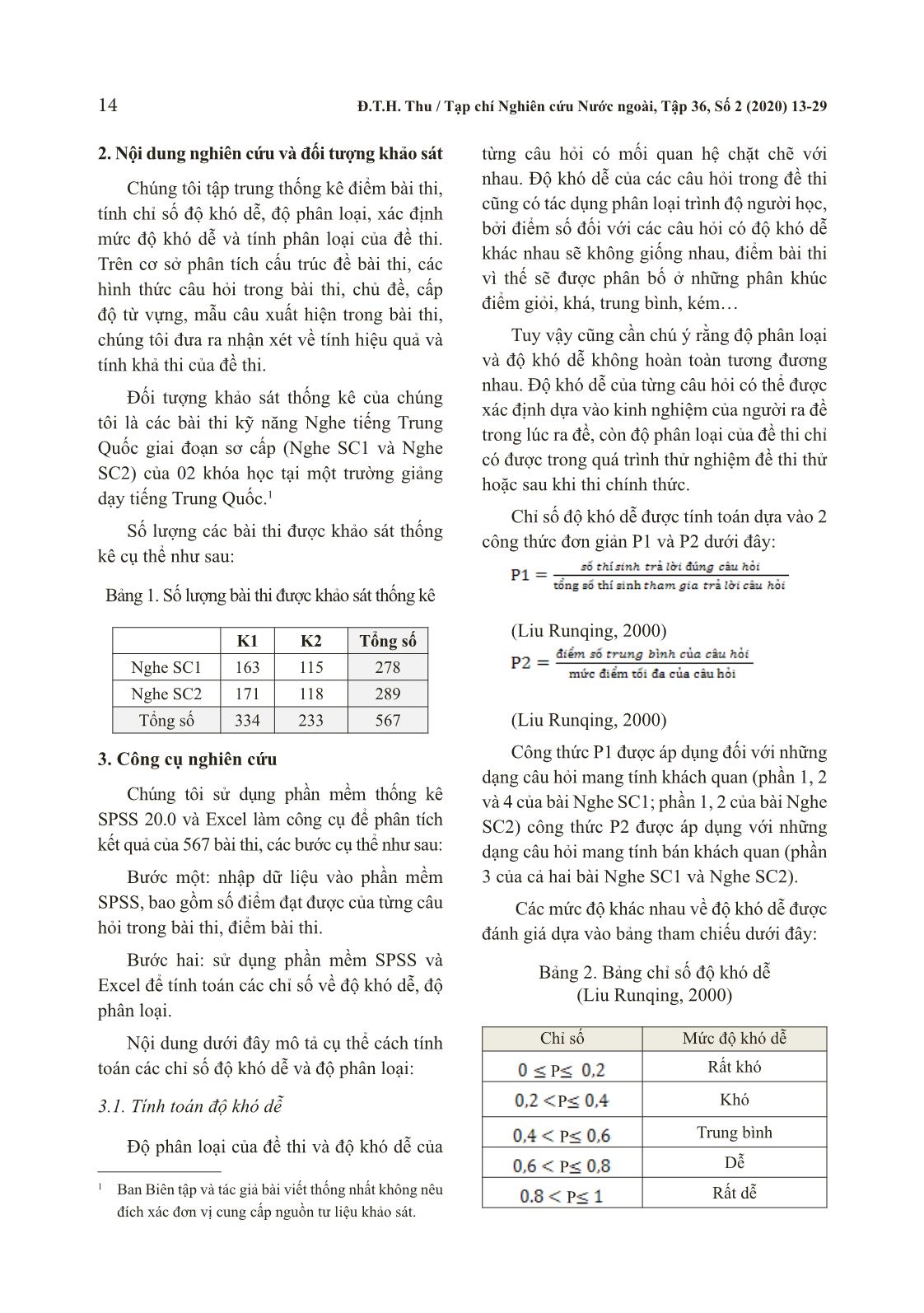 Phân tích kết quả bài thi nghe tiếng Trung Quốc trang 2