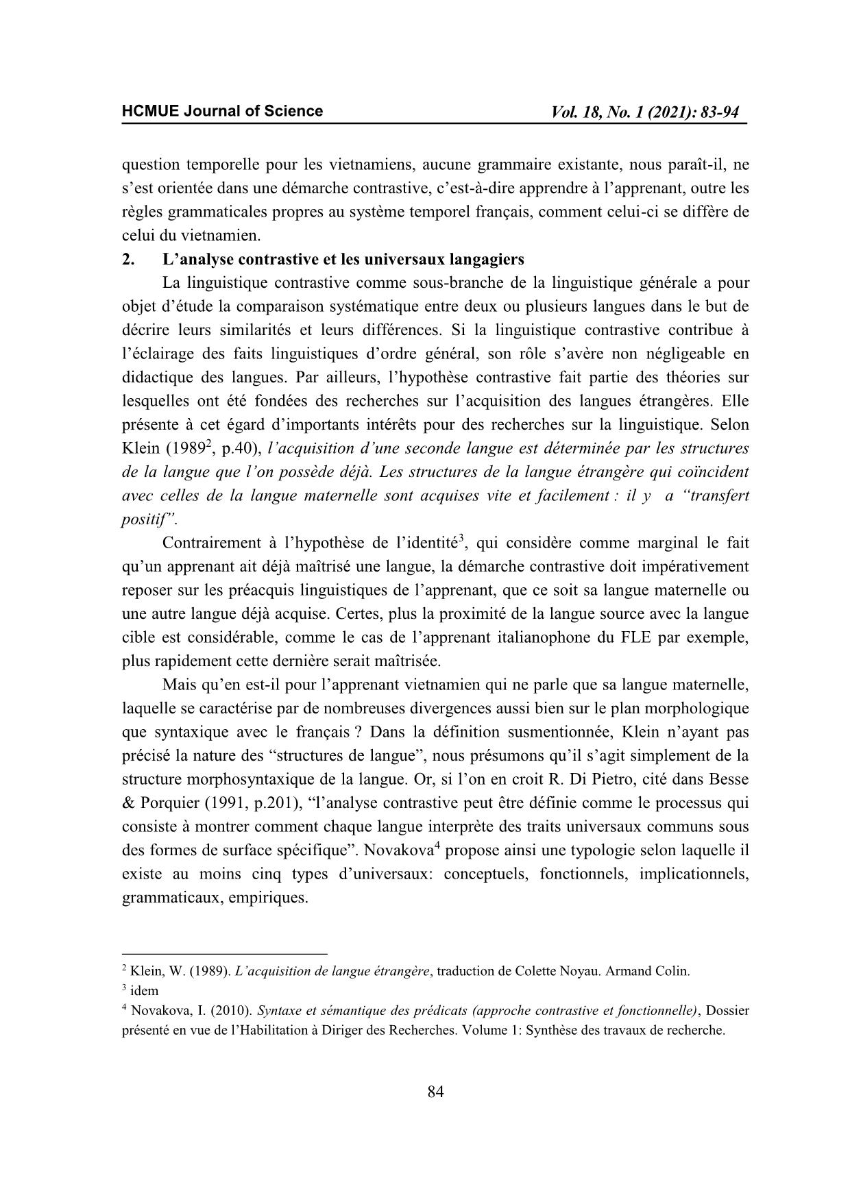 Vers une grammaire contrastive des temps verbaux pour les apprenants Vietnamiens du Français Langue Étrangère (FLE) trang 2