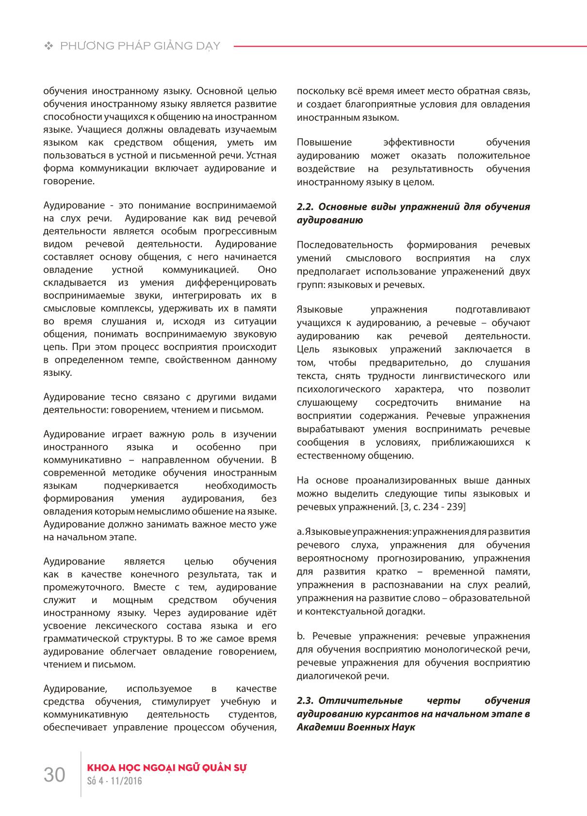Xây dựng bài tập nghe trên máy tính cho học viên tiếng Nga giai đoạn cơ sở tại Học viện Khoa học Quân sự theo giáo trình “Đường đến nước Nga II” trang 2