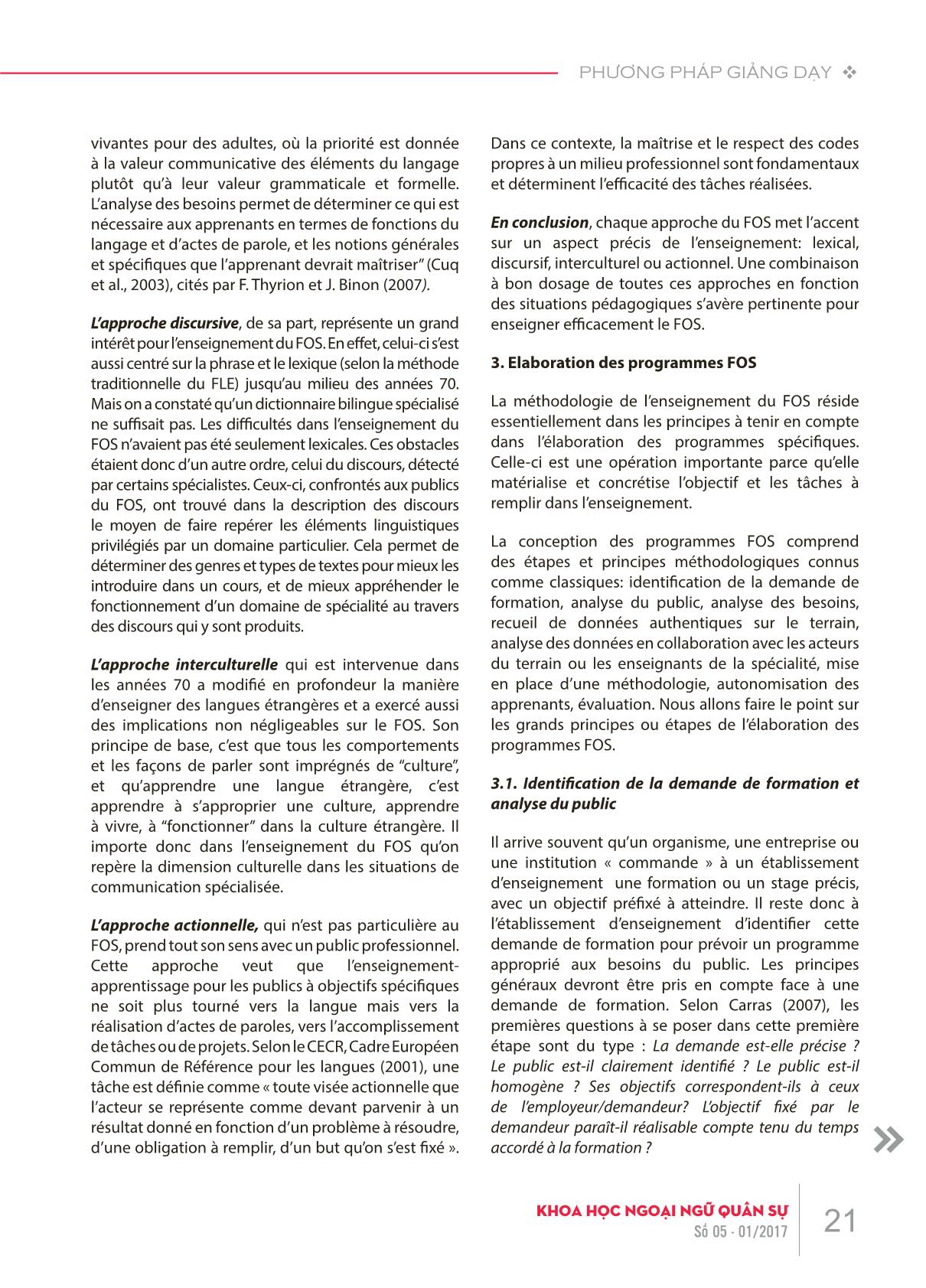 Phương pháp giảng dạy tiếng Pháp theo mục tiêu chuyên biệt trang 3