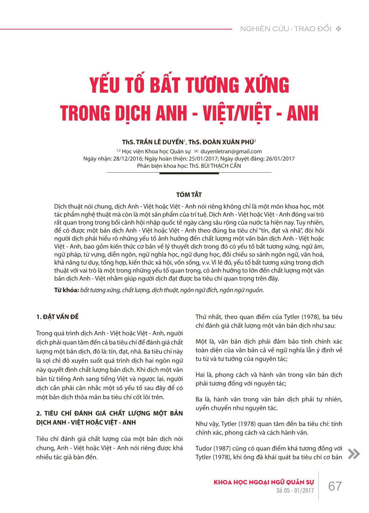 Yếu tố bất tương xứng trong dịch Anh-Việt/Việt-Anh trang 1