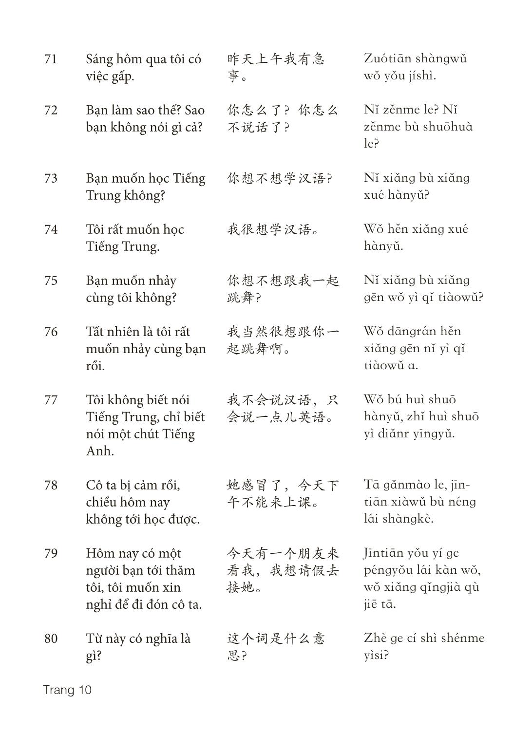 3000 Câu đàm thoại tiếng Hoa - Phần 7 trang 10