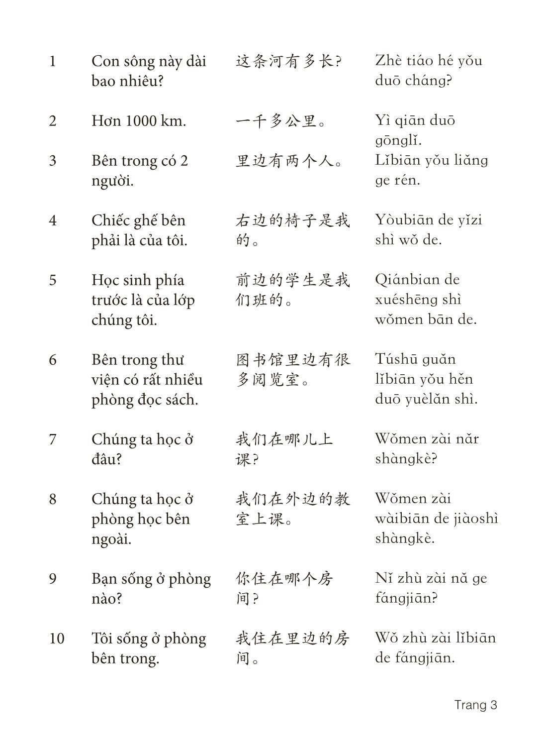 3000 Câu đàm thoại tiếng Hoa - Phần 7 trang 3