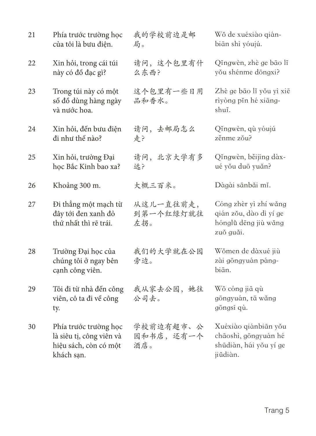 3000 Câu đàm thoại tiếng Hoa - Phần 7 trang 5