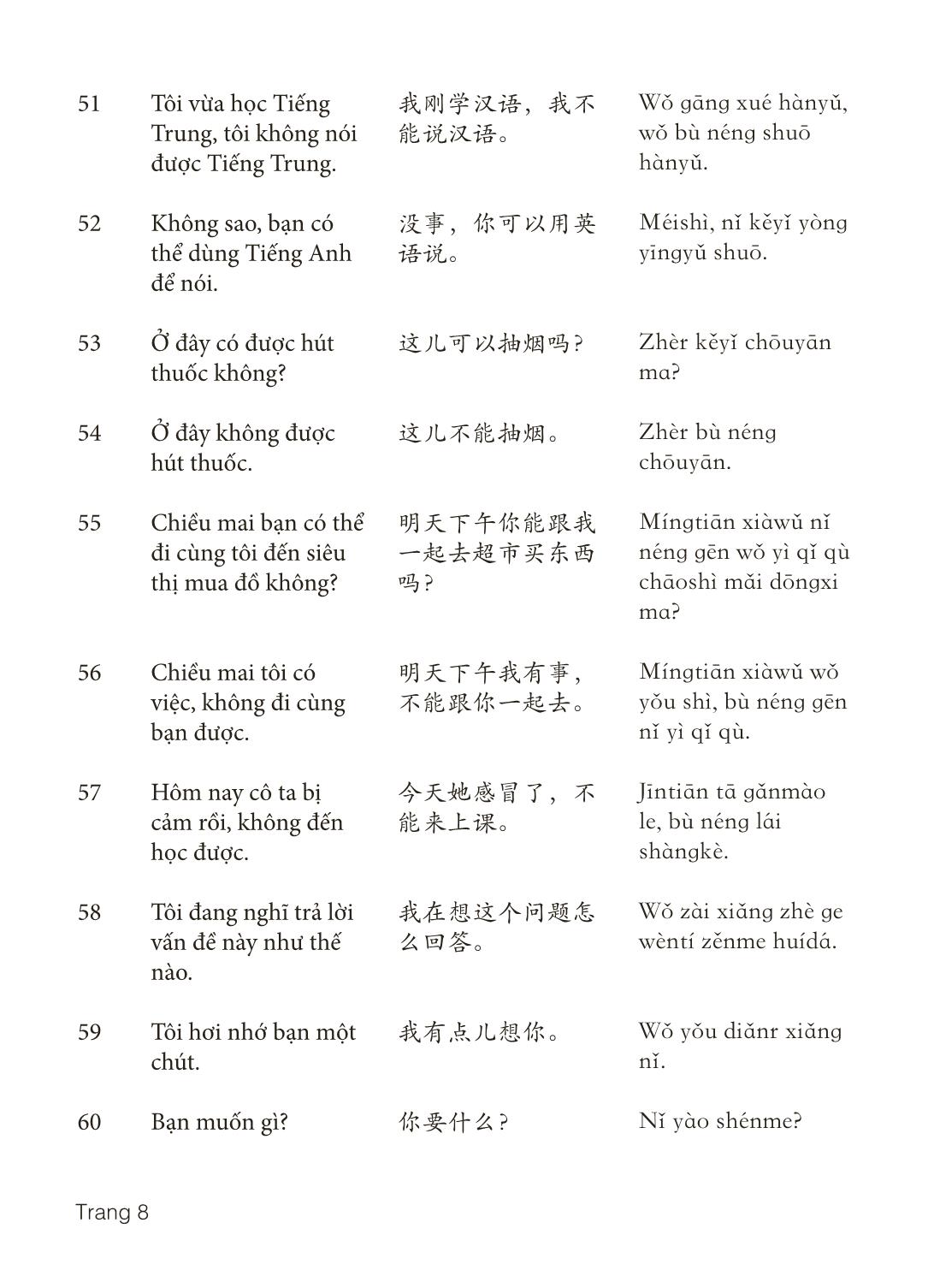 3000 Câu đàm thoại tiếng Hoa - Phần 7 trang 8