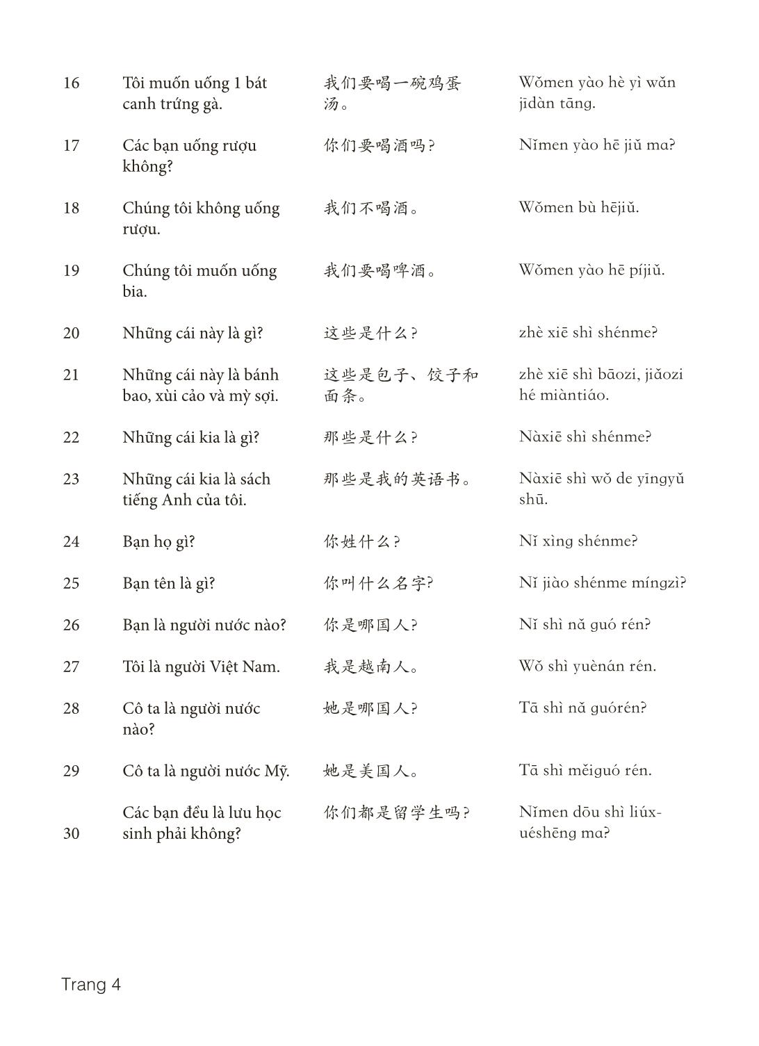 3000 Câu đàm thoại tiếng Hoa - Phần 2 trang 4
