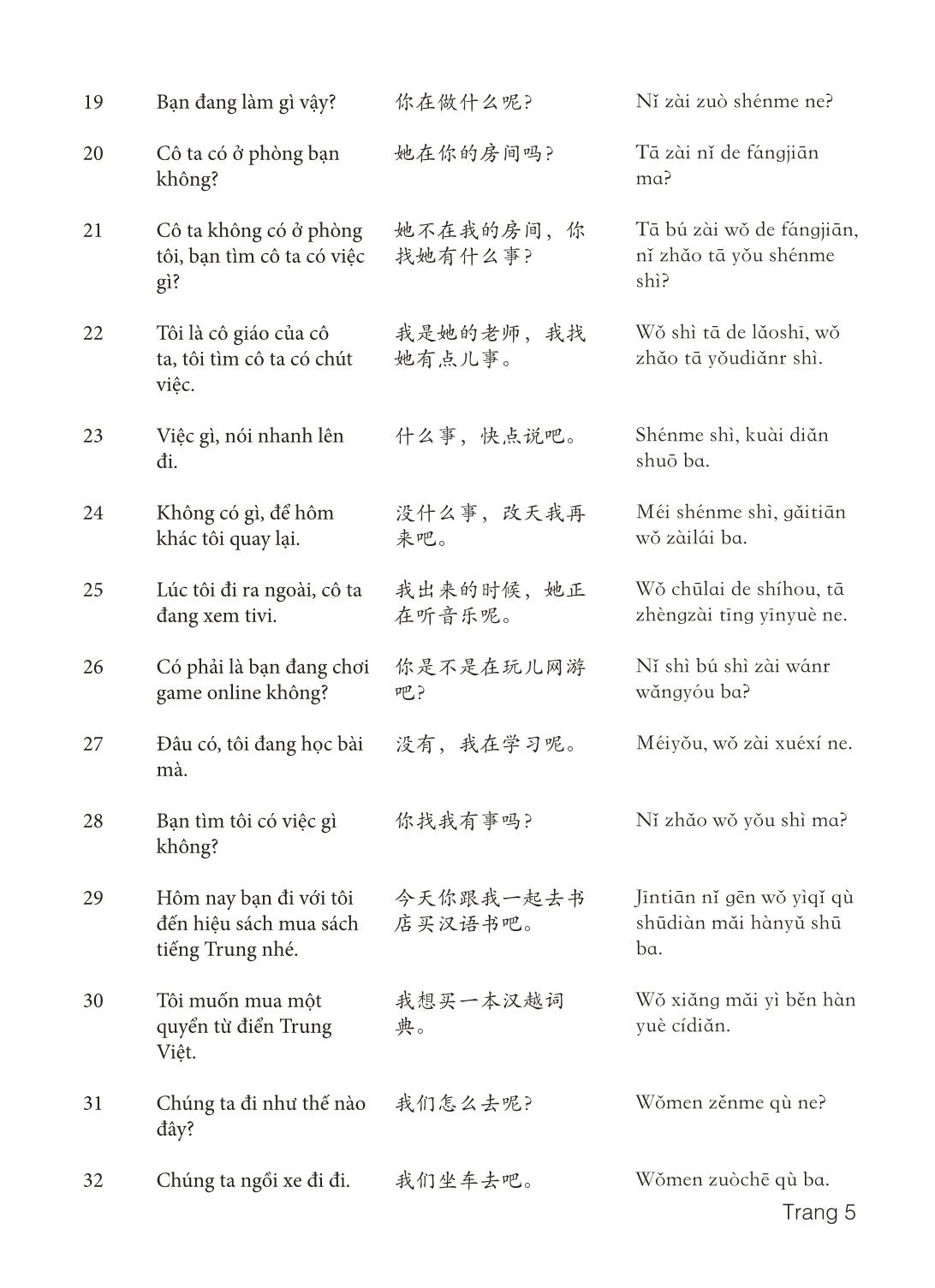 3000 Câu đàm thoại tiếng Hoa - Phần 4 trang 5