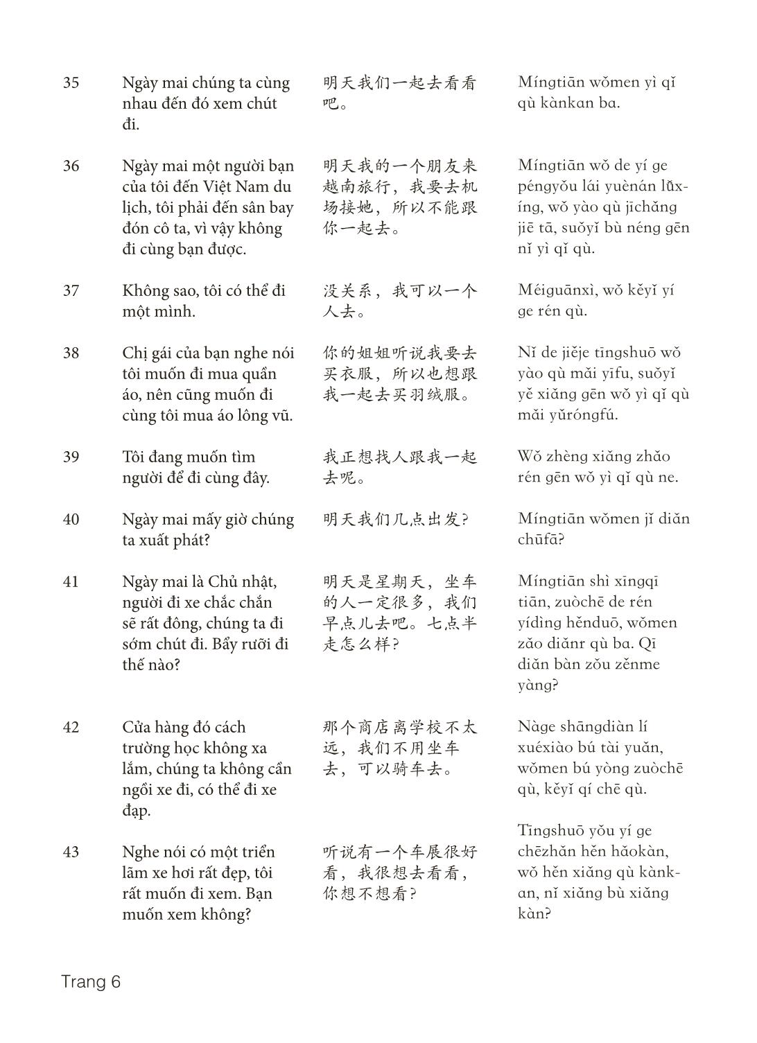 3000 Câu đàm thoại tiếng Hoa - Phần 5 trang 6
