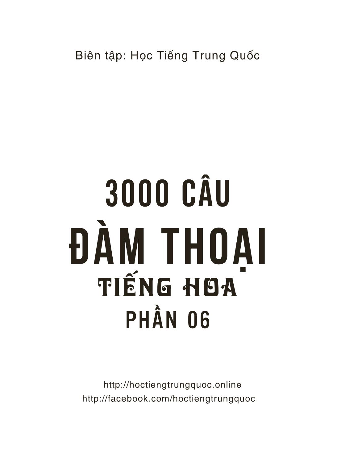 3000 Câu đàm thoại tiếng Hoa - Phần 6 trang 2