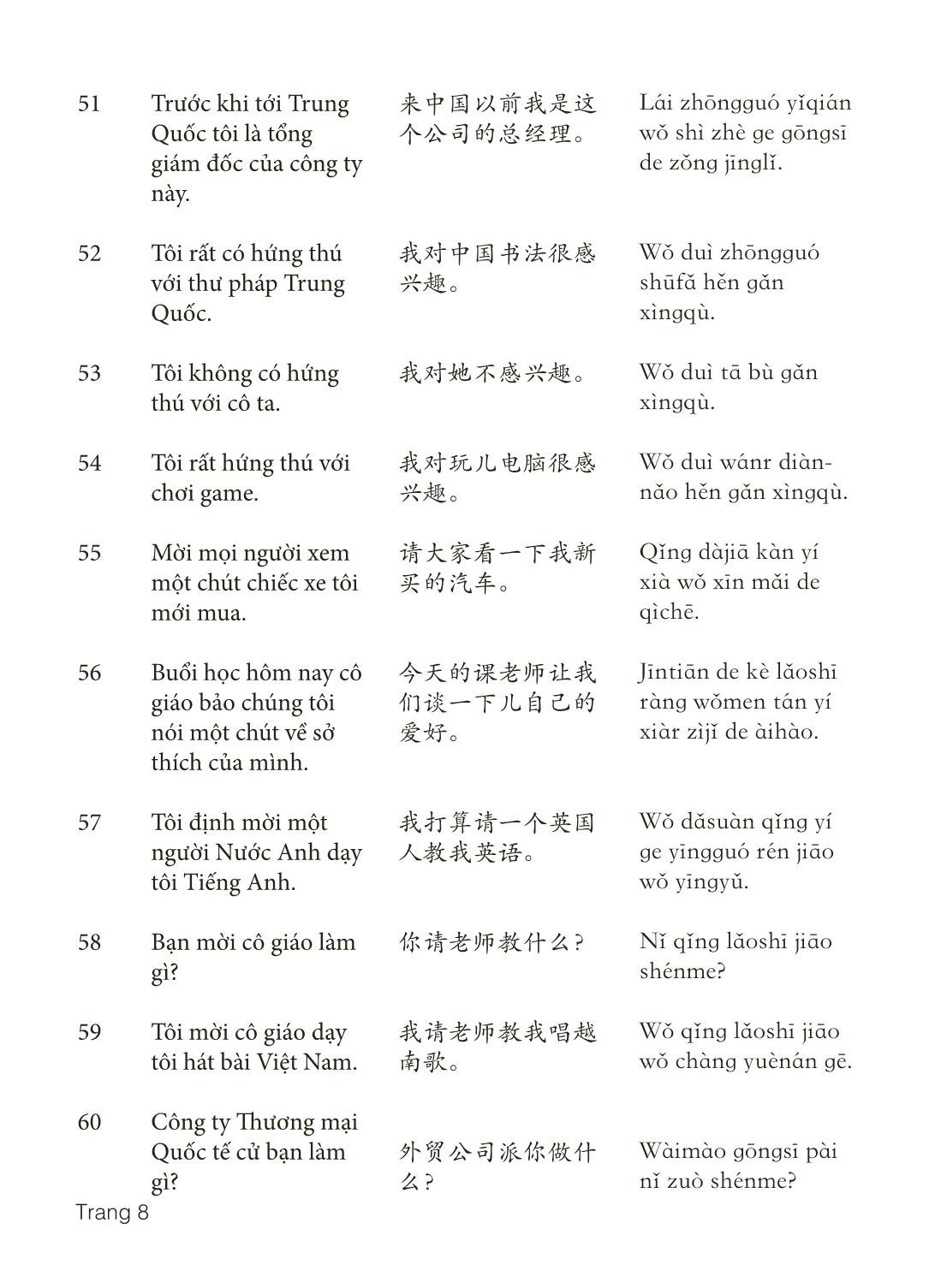 3000 Câu đàm thoại tiếng Hoa - Phần 6 trang 8
