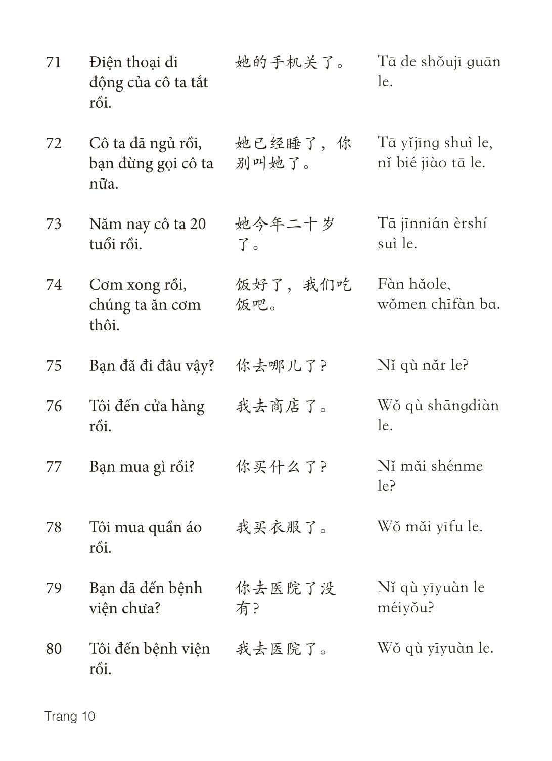 3000 Câu đàm thoại tiếng Hoa - Phần 8 trang 10
