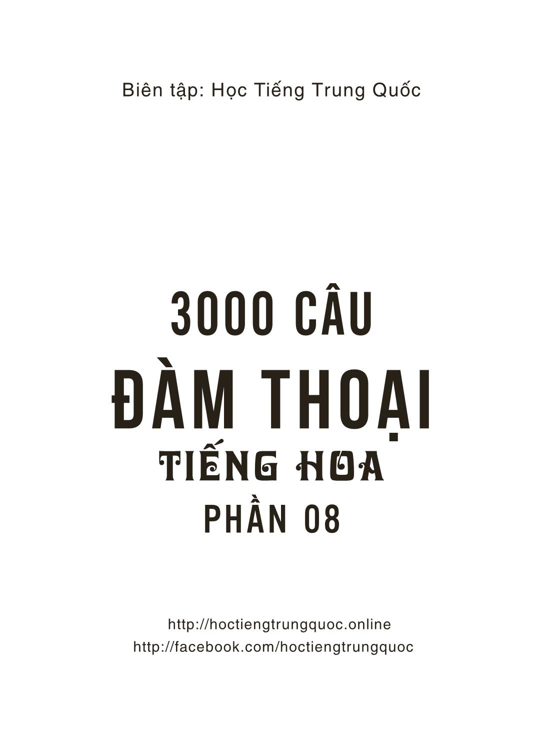 3000 Câu đàm thoại tiếng Hoa - Phần 8 trang 2