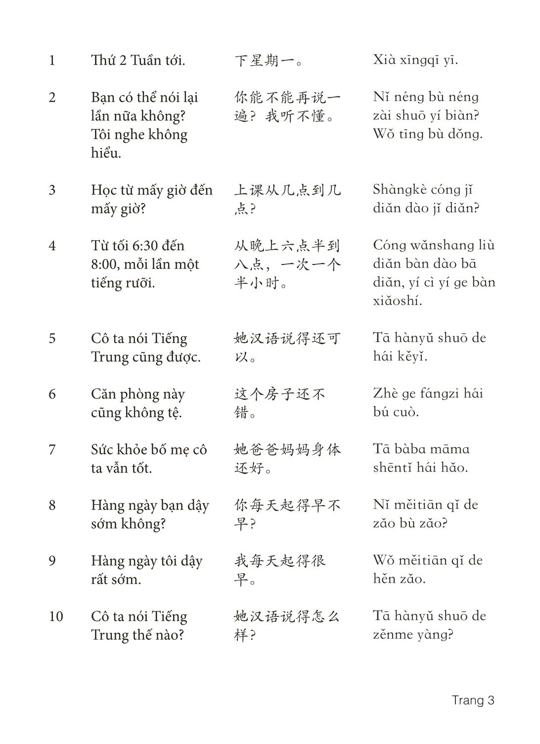 3000 Câu đàm thoại tiếng Hoa - Phần 8 trang 3
