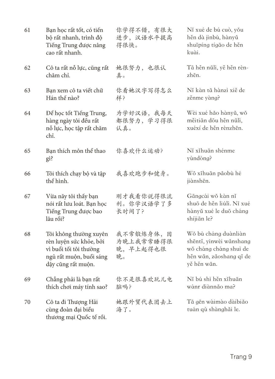 3000 Câu đàm thoại tiếng Hoa - Phần 8 trang 9