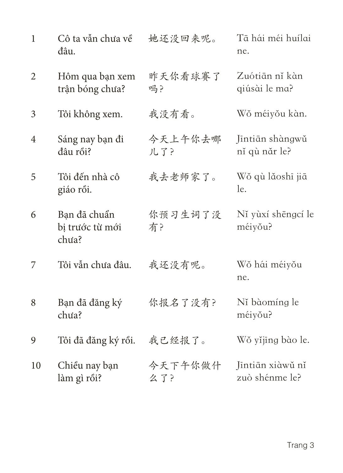 3000 Câu đàm thoại tiếng Hoa - Phần 9 trang 3