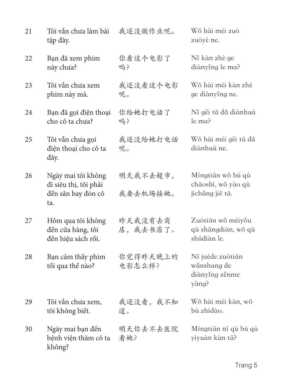 3000 Câu đàm thoại tiếng Hoa - Phần 9 trang 5