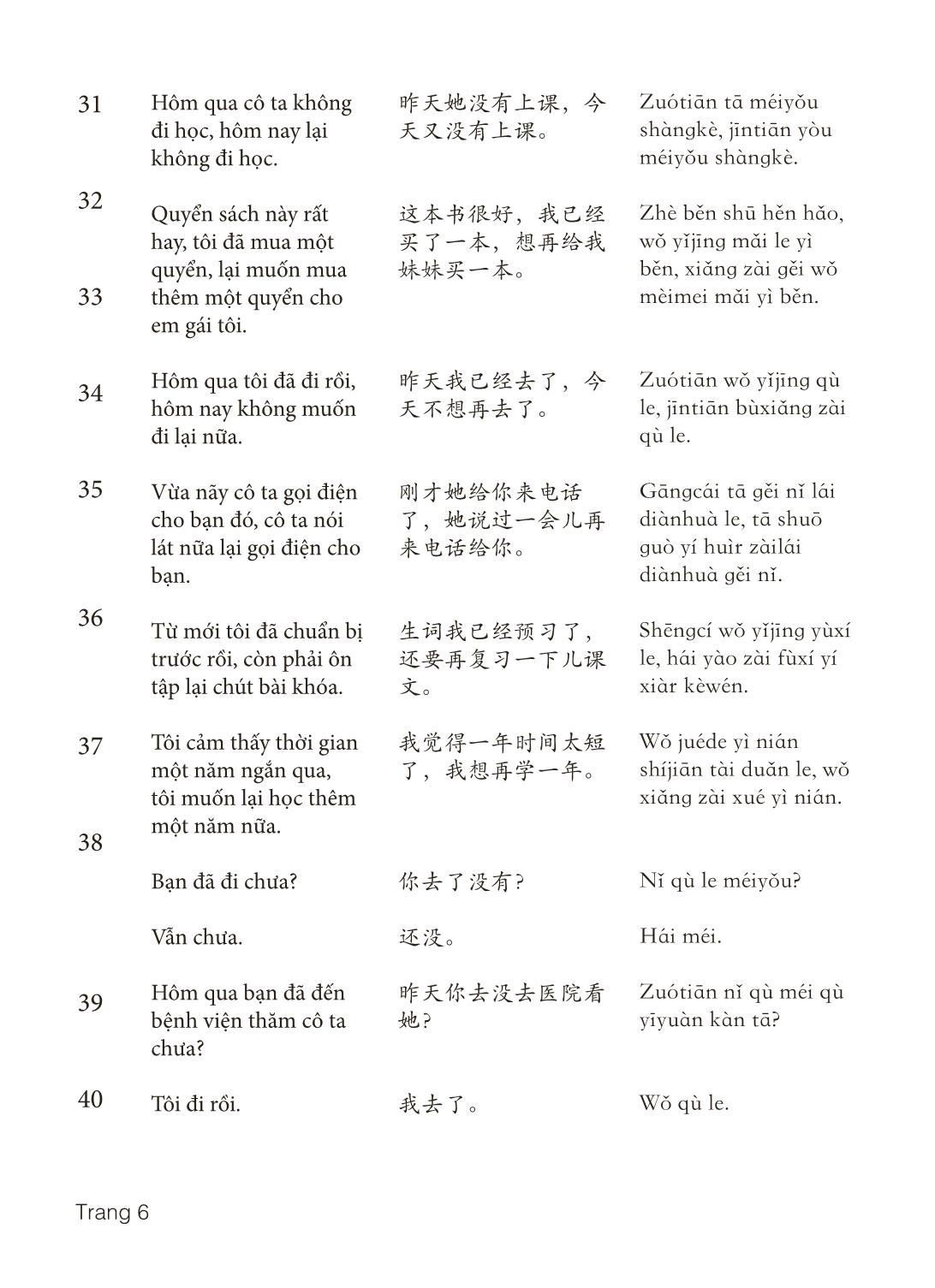 3000 Câu đàm thoại tiếng Hoa - Phần 9 trang 6