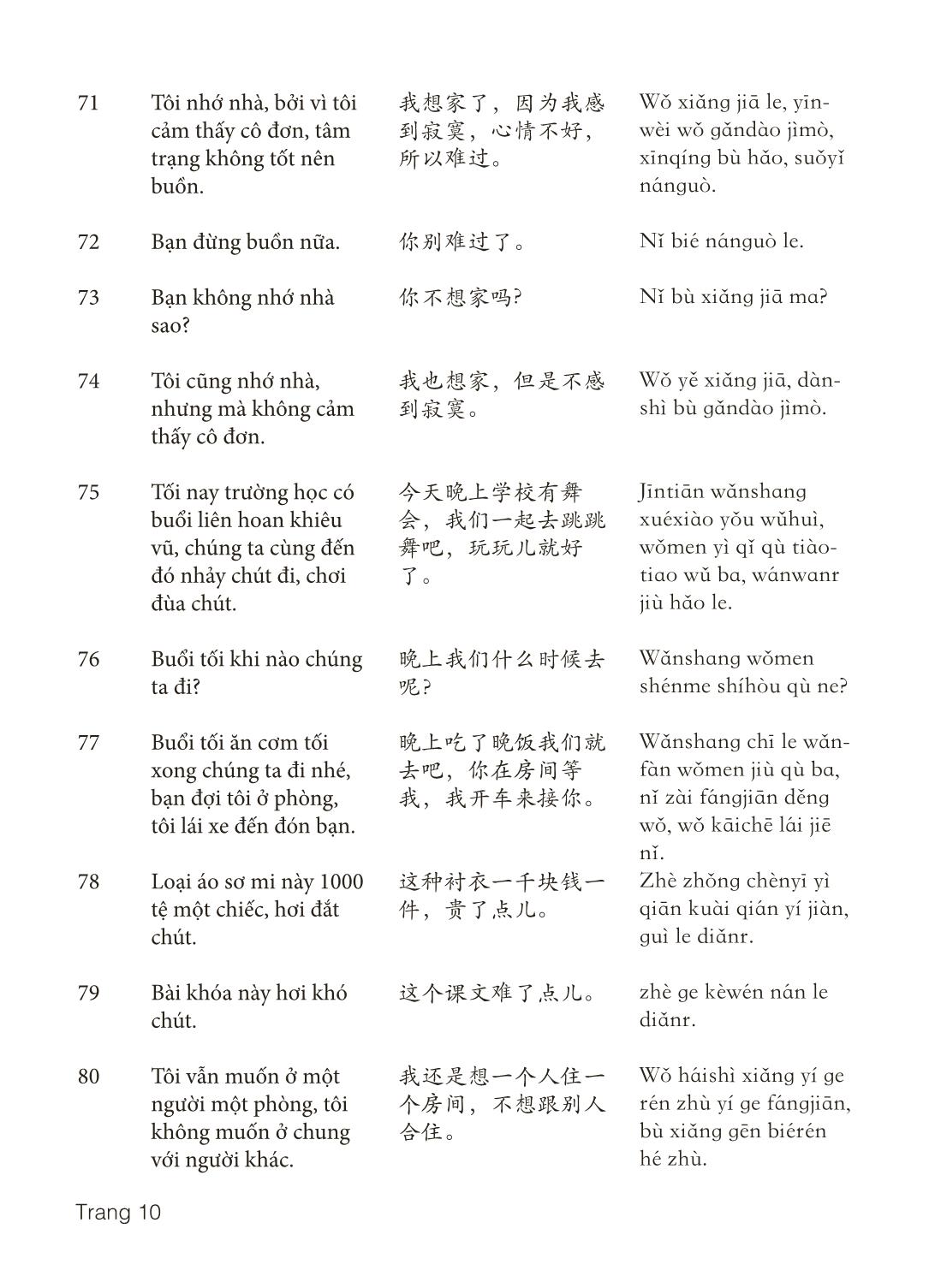 3000 Câu đàm thoại tiếng Hoa - Phần 10 trang 10