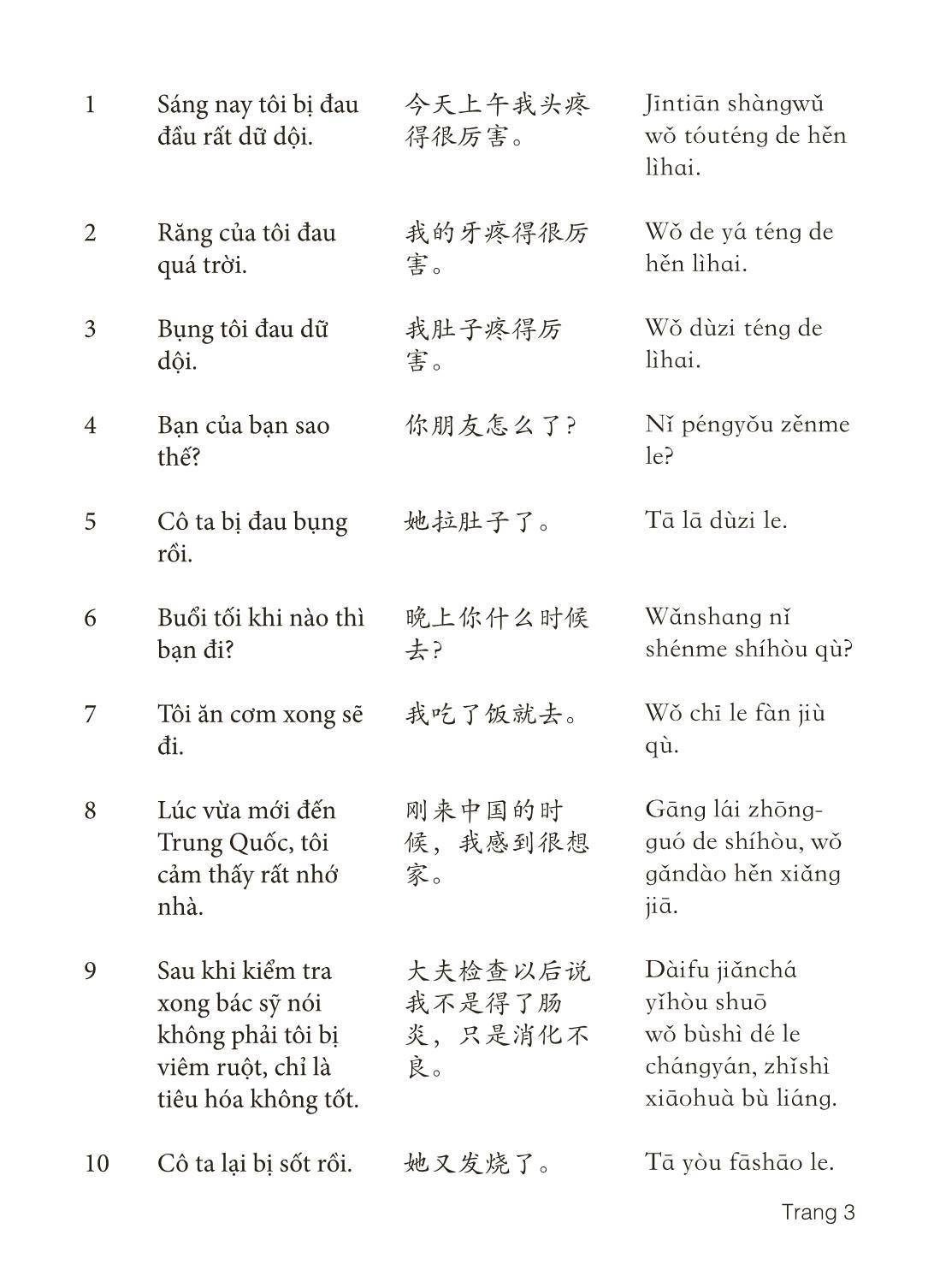 3000 Câu đàm thoại tiếng Hoa - Phần 10 trang 3