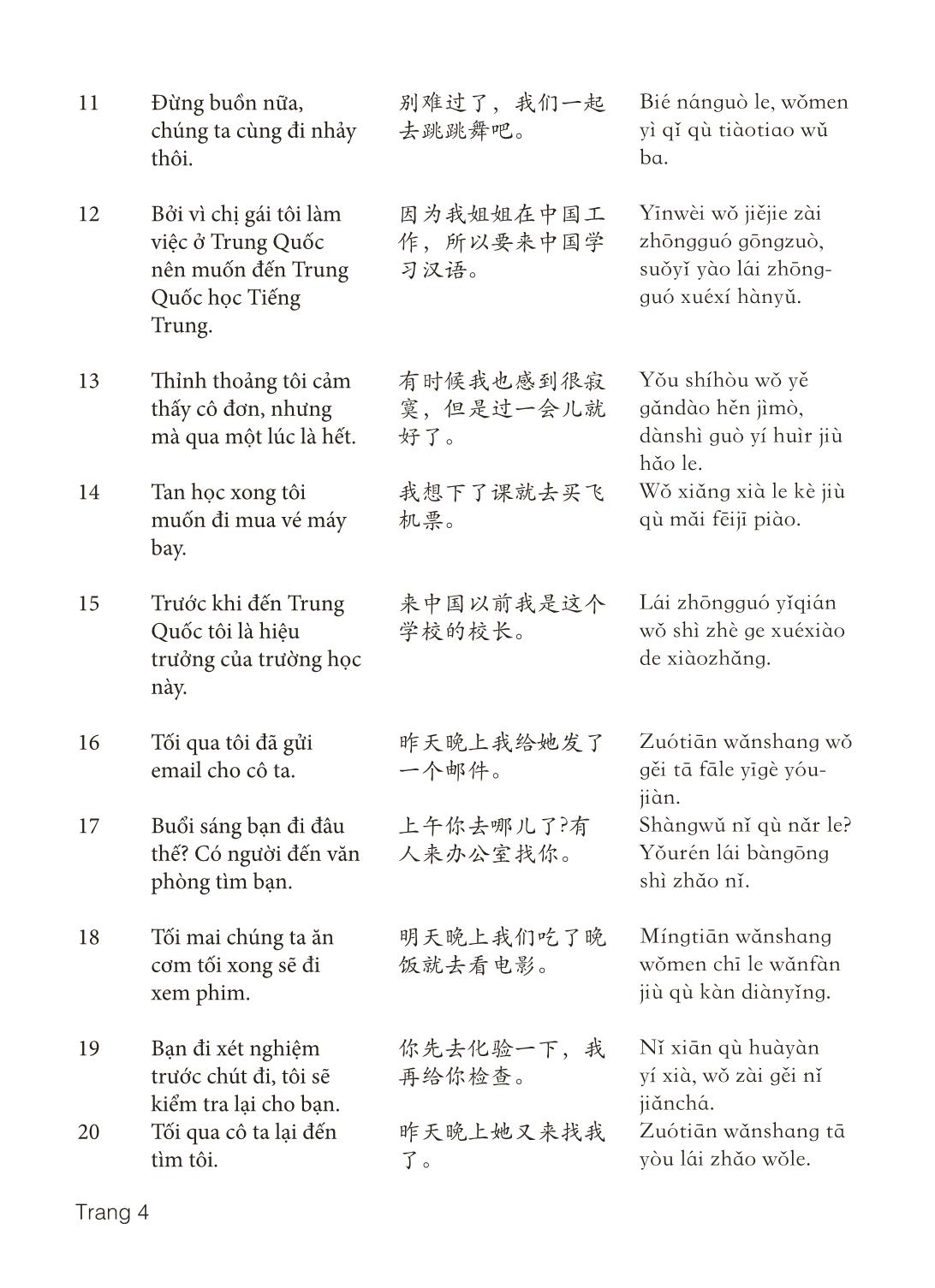 3000 Câu đàm thoại tiếng Hoa - Phần 10 trang 4