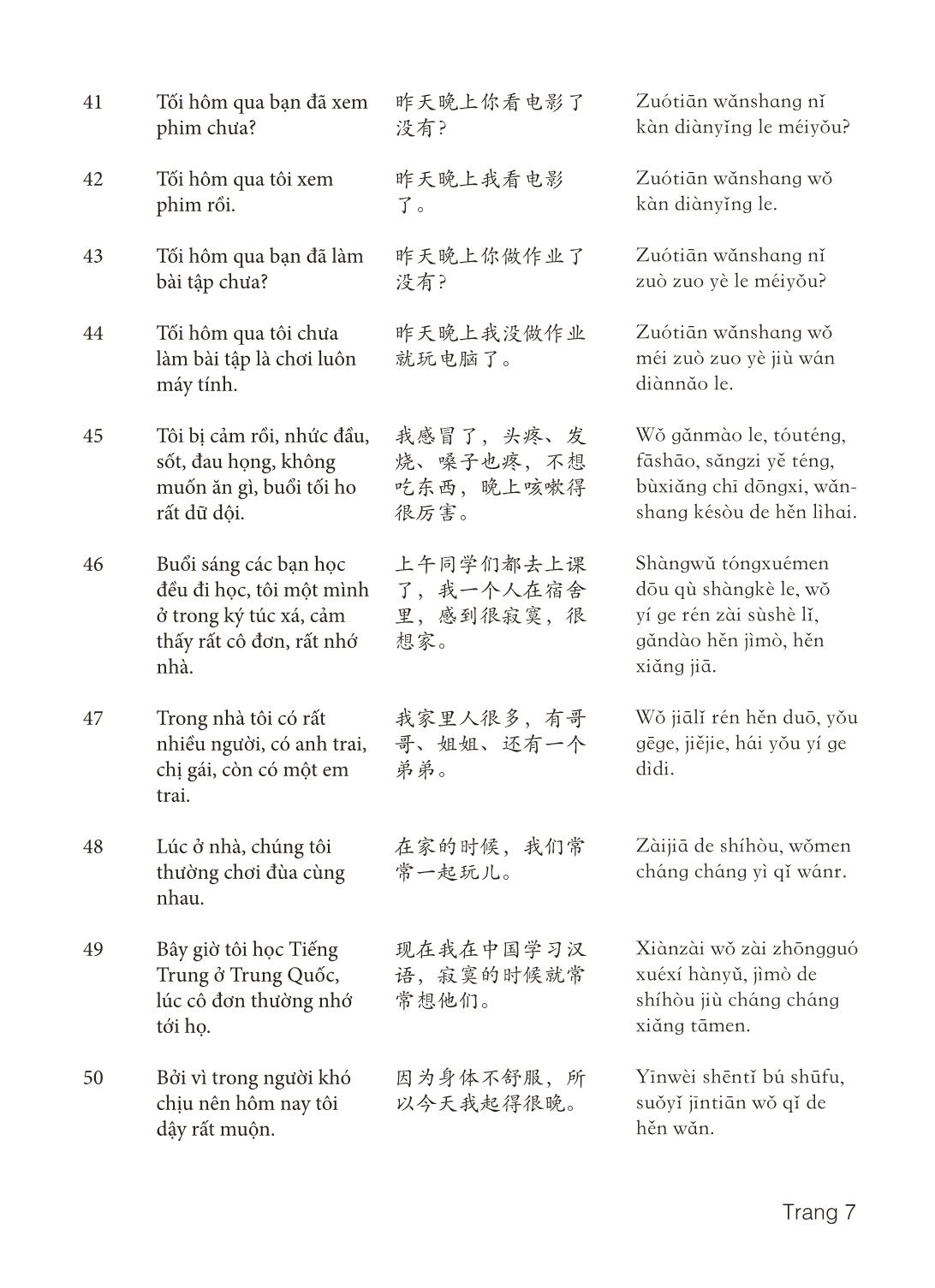 3000 Câu đàm thoại tiếng Hoa - Phần 10 trang 7