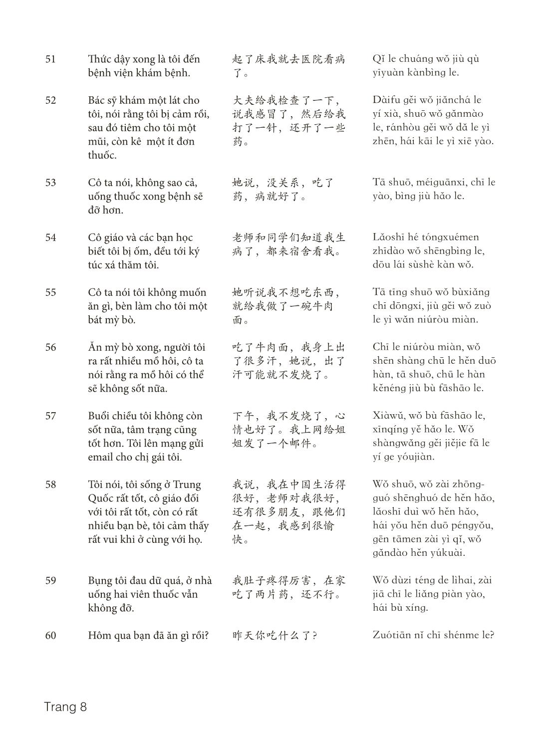 3000 Câu đàm thoại tiếng Hoa - Phần 10 trang 8