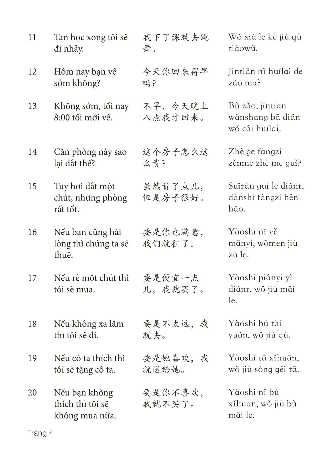 3000 Câu đàm thoại tiếng Hoa - Phần 11 trang 4