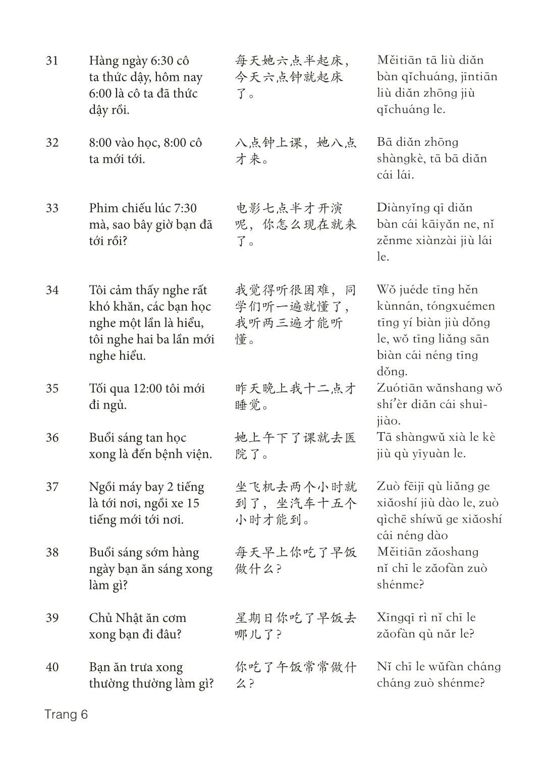3000 Câu đàm thoại tiếng Hoa - Phần 11 trang 6