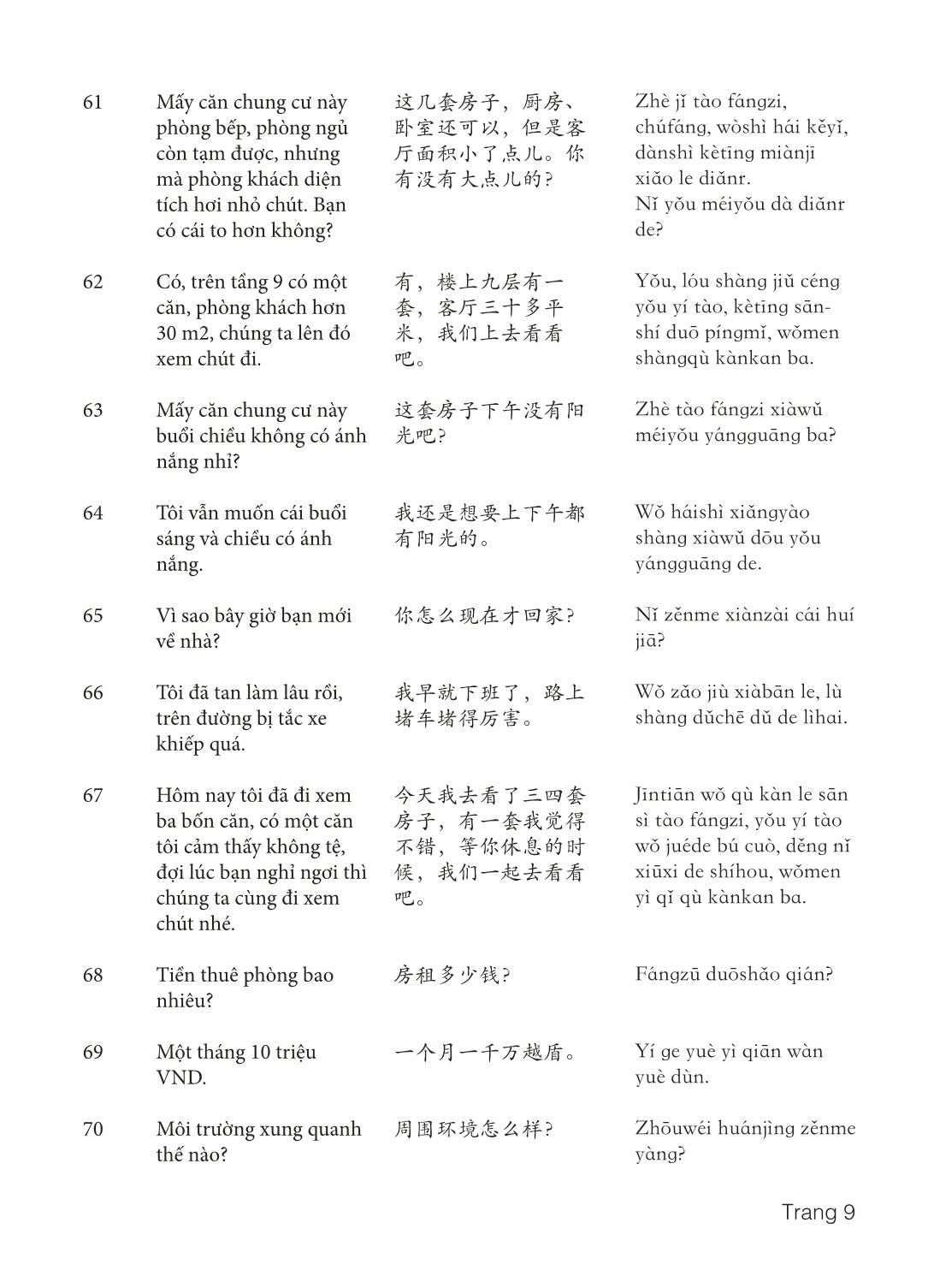 3000 Câu đàm thoại tiếng Hoa - Phần 11 trang 9