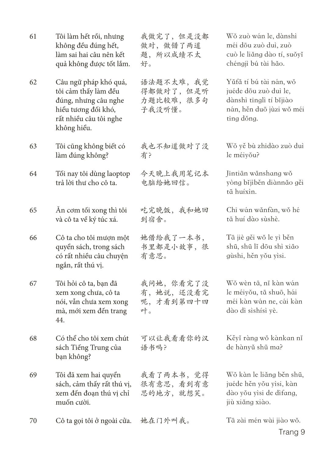 3000 Câu đàm thoại tiếng Hoa - Phần 12 trang 9
