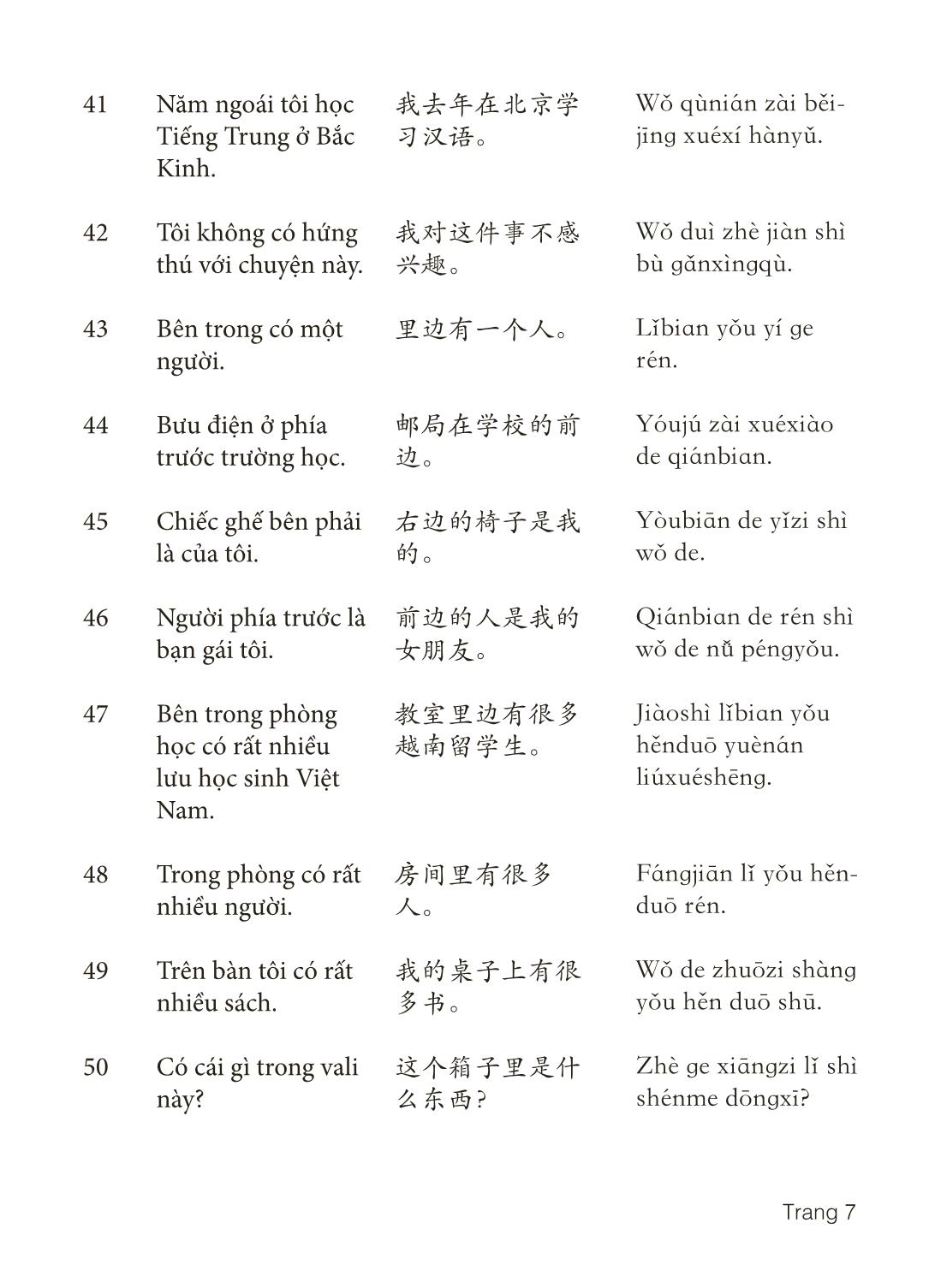 3000 Câu đàm thoại tiếng Hoa - Phần 14 trang 7