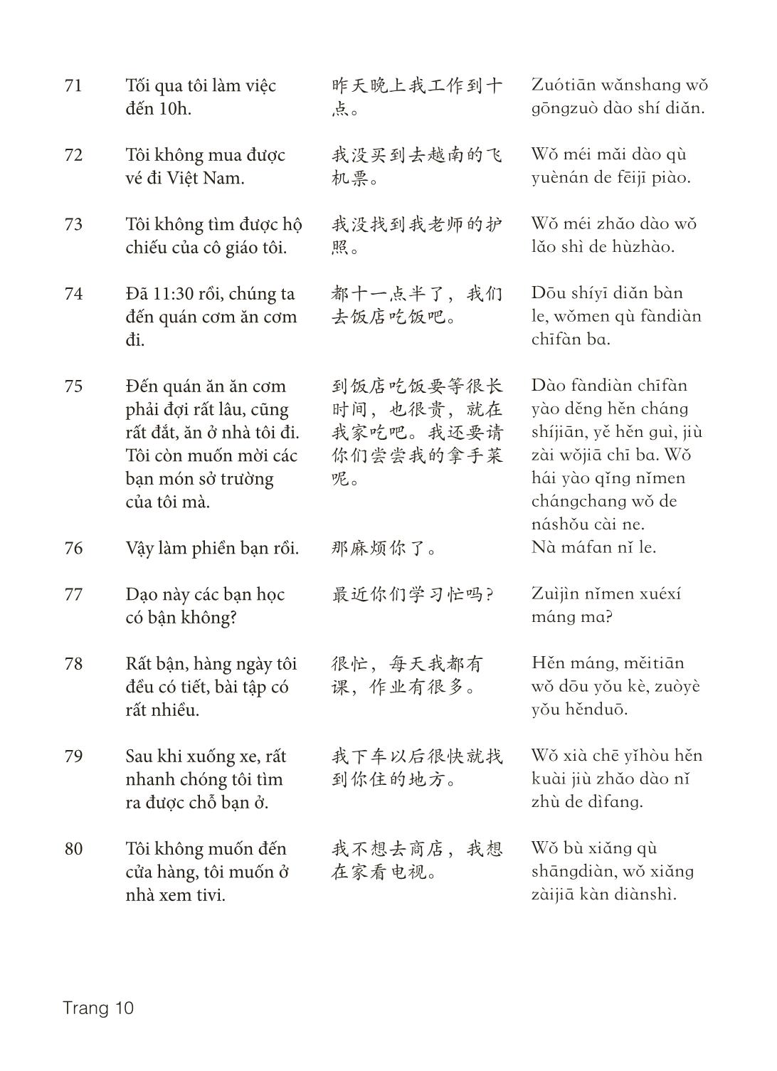 3000 Câu đàm thoại tiếng Hoa - Phần 15 trang 10
