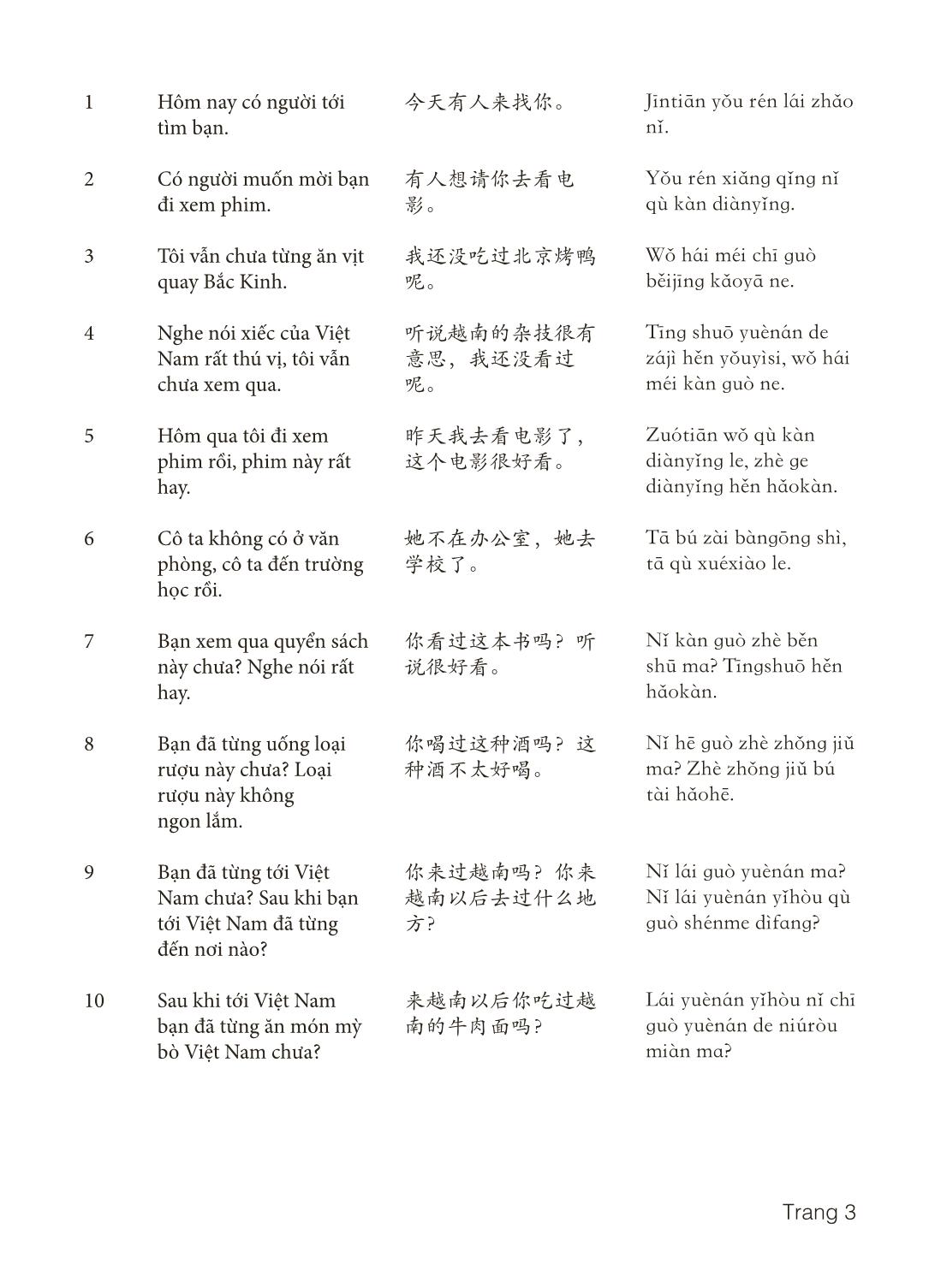 3000 Câu đàm thoại tiếng Hoa - Phần 16 trang 3