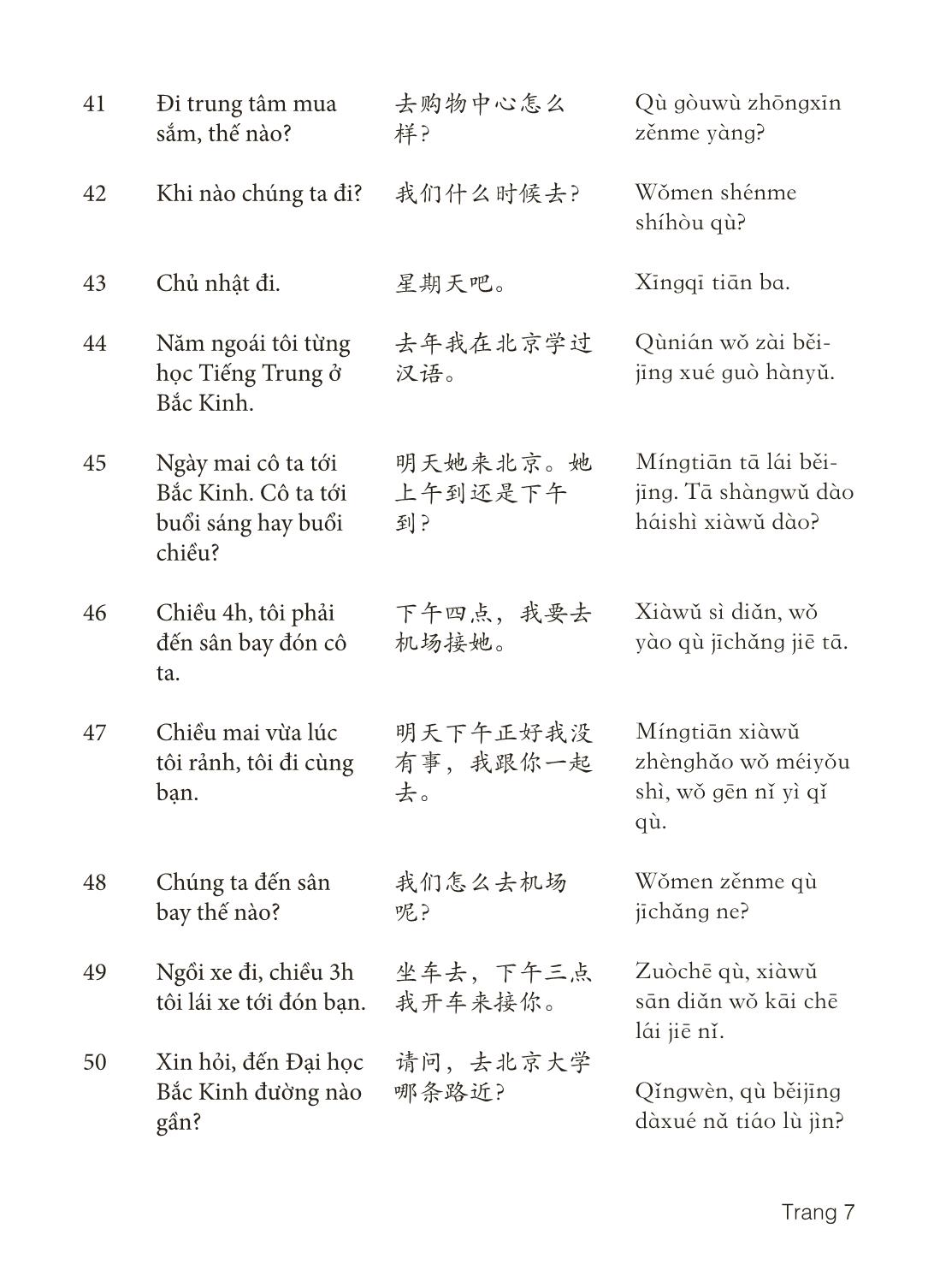 3000 Câu đàm thoại tiếng Hoa - Phần 16 trang 7