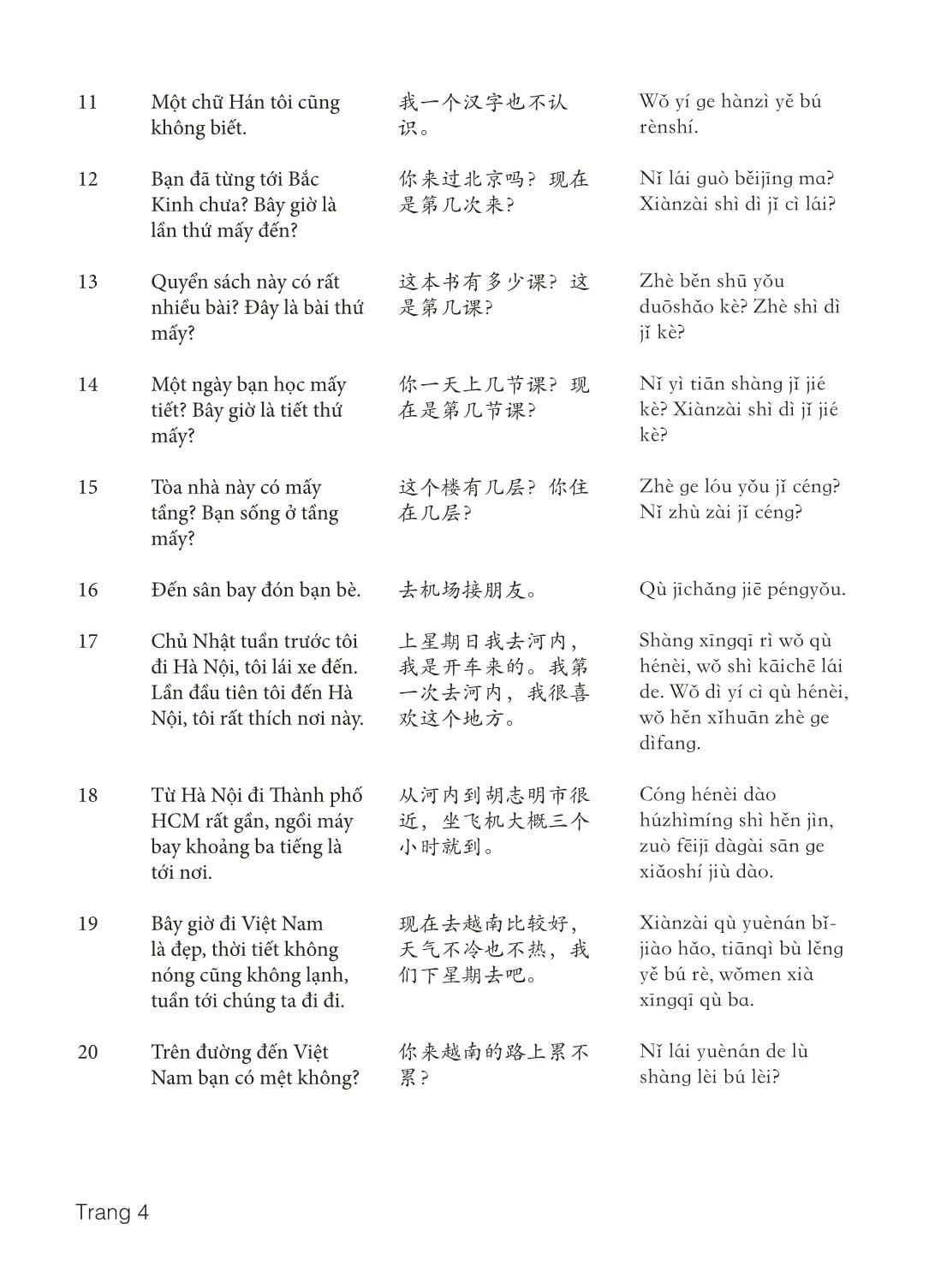3000 Câu đàm thoại tiếng Hoa - Phần 17 trang 4