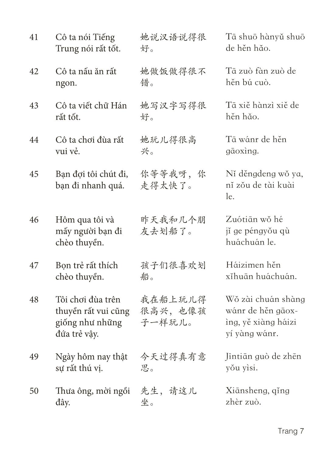 3000 Câu đàm thoại tiếng Hoa - Phần 17 trang 7
