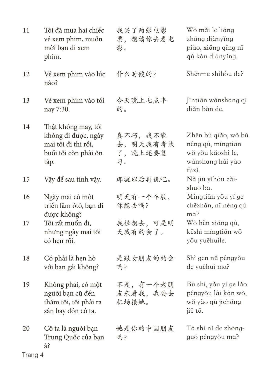 3000 Câu đàm thoại tiếng Hoa - Phần 18 trang 4