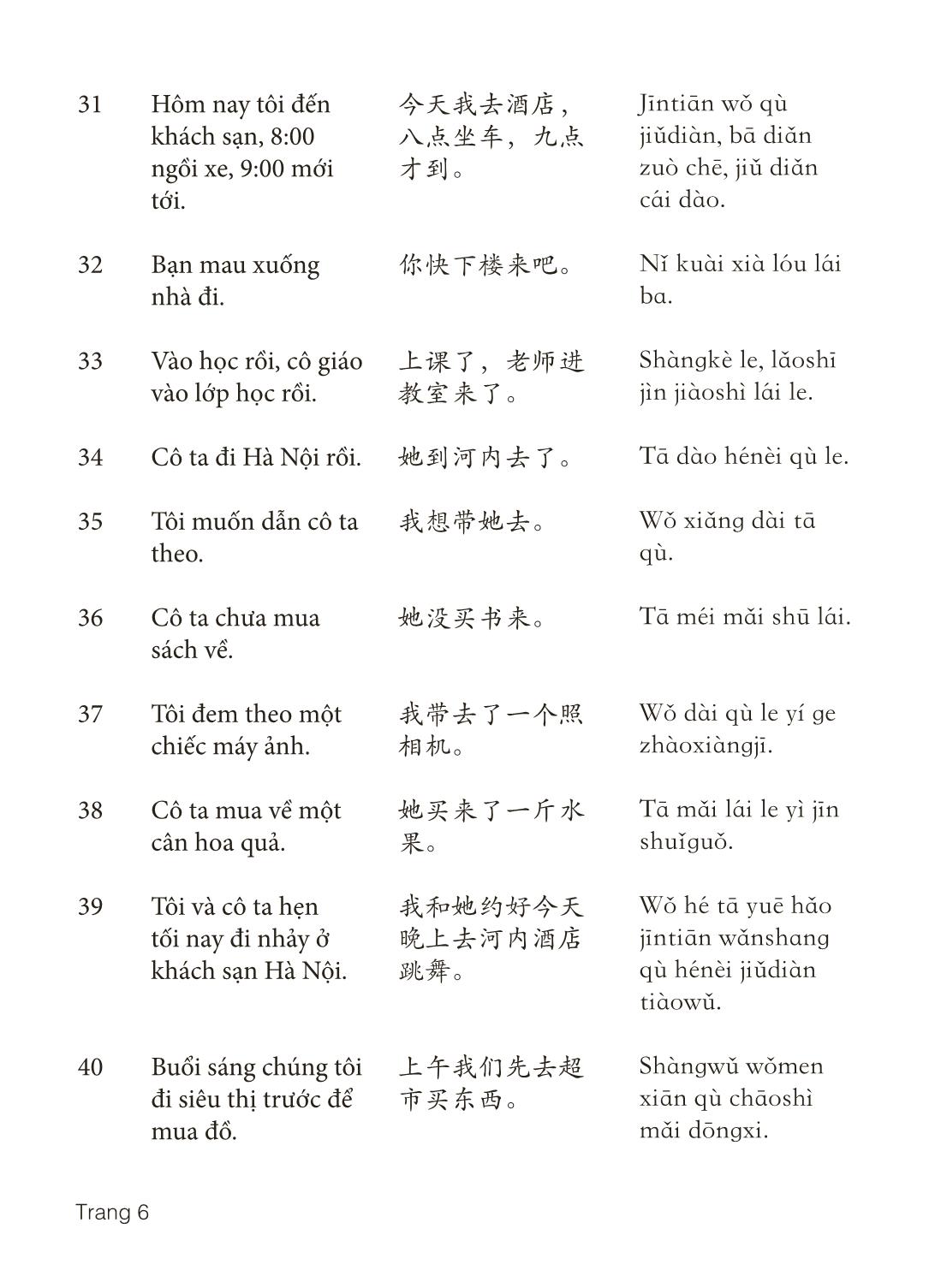 3000 Câu đàm thoại tiếng Hoa - Phần 18 trang 6