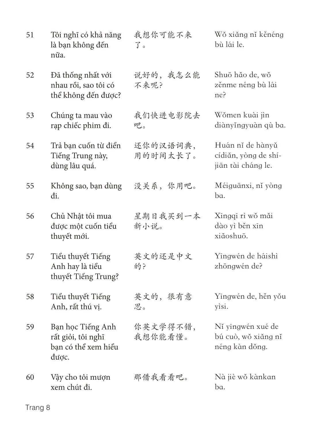 3000 Câu đàm thoại tiếng Hoa - Phần 18 trang 8