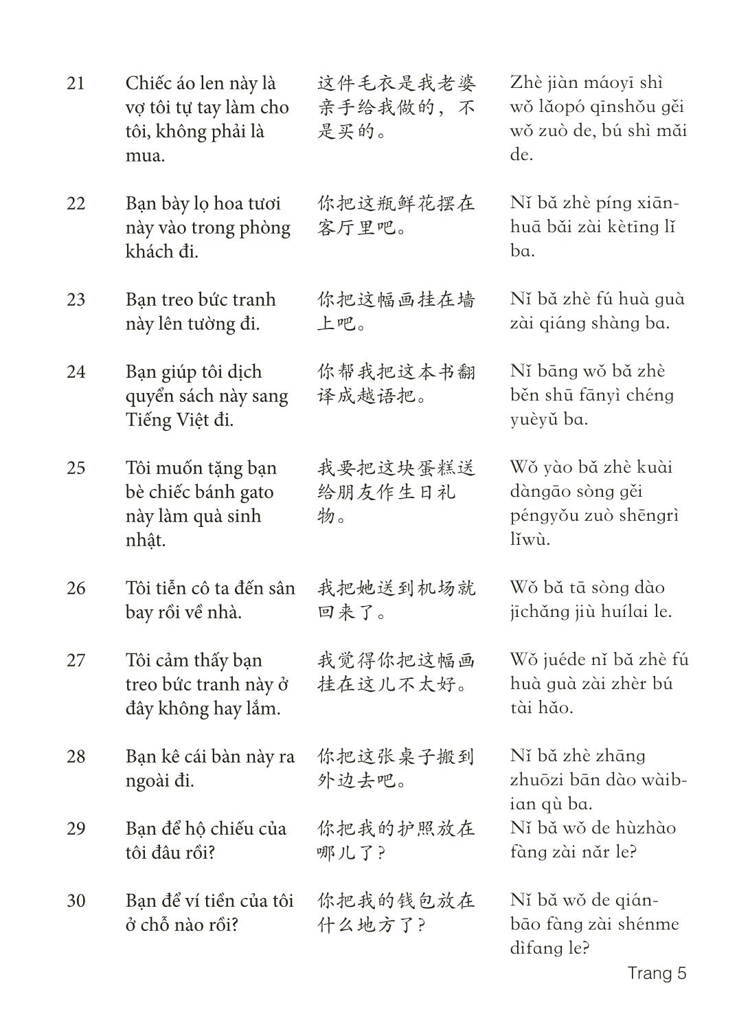 3000 Câu đàm thoại tiếng Hoa - Phần 21 trang 5