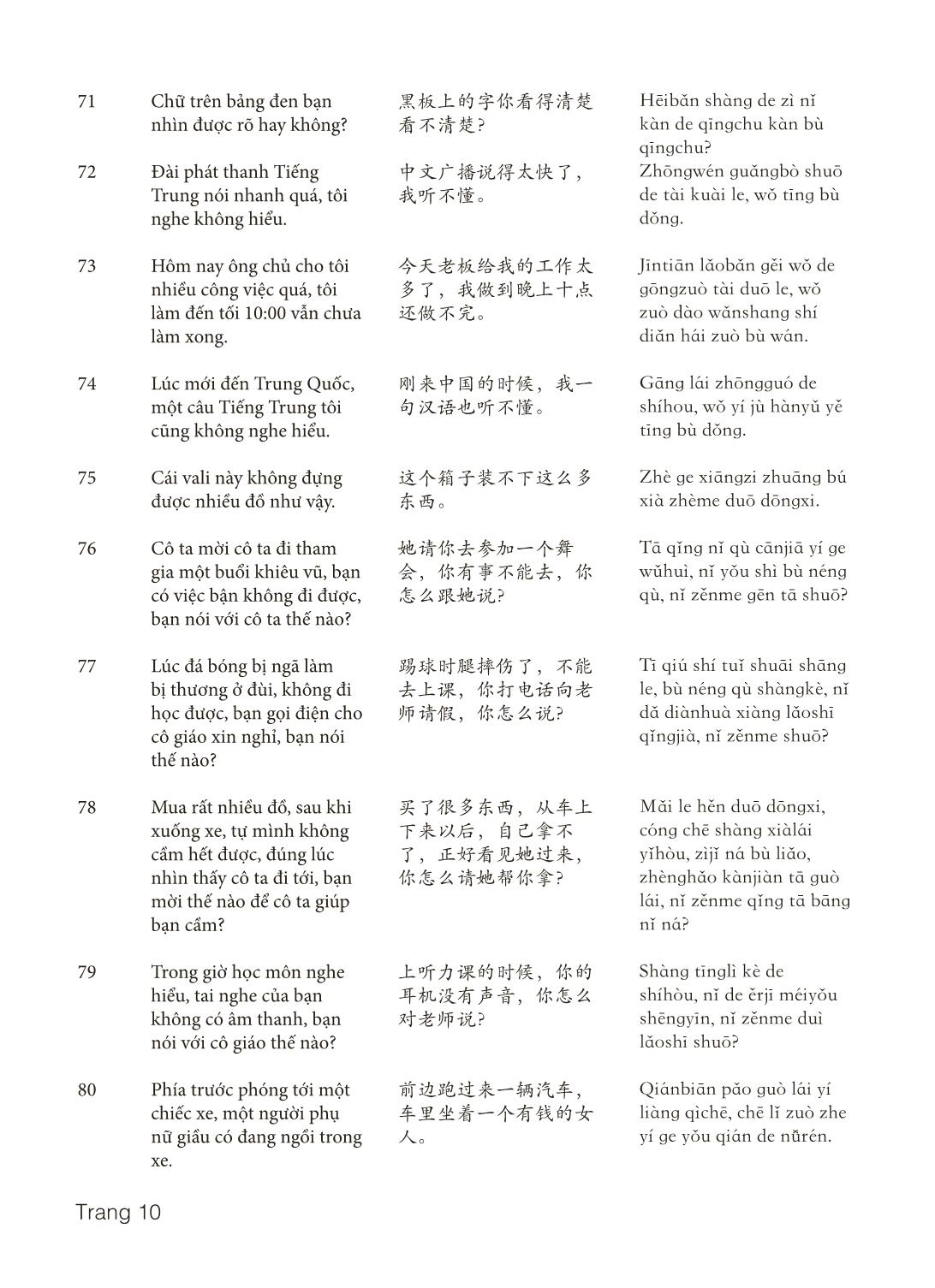 3000 Câu đàm thoại tiếng Hoa - Phần 24 trang 10