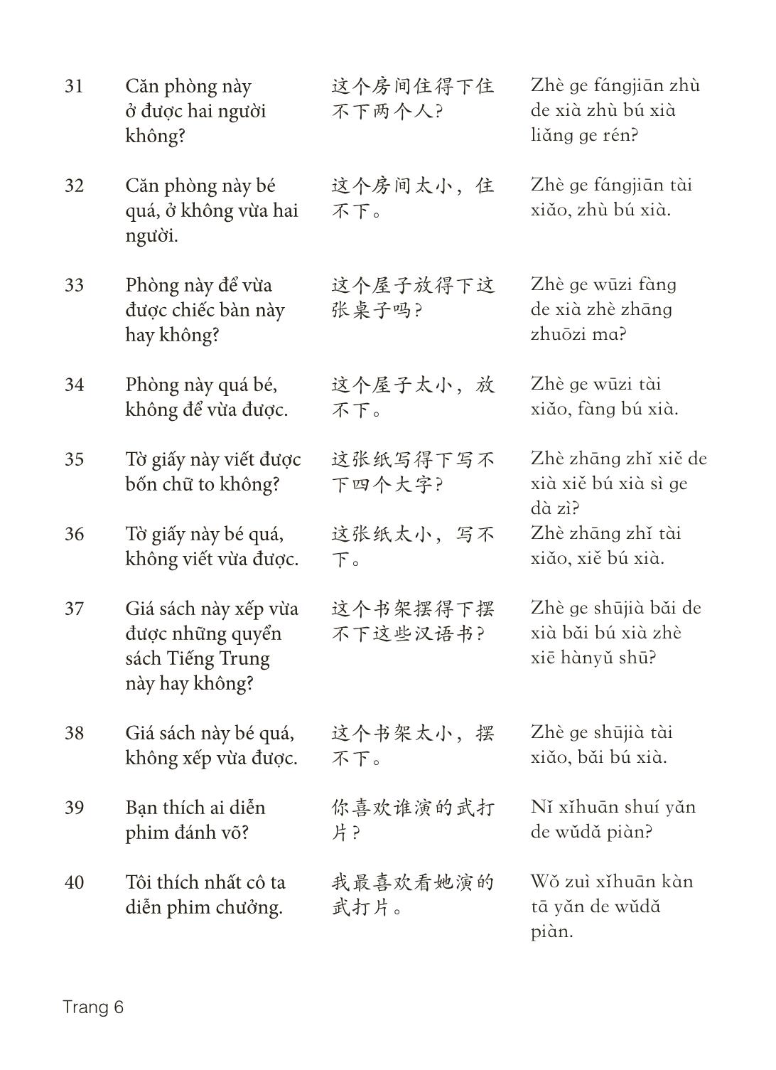 3000 Câu đàm thoại tiếng Hoa - Phần 24 trang 6