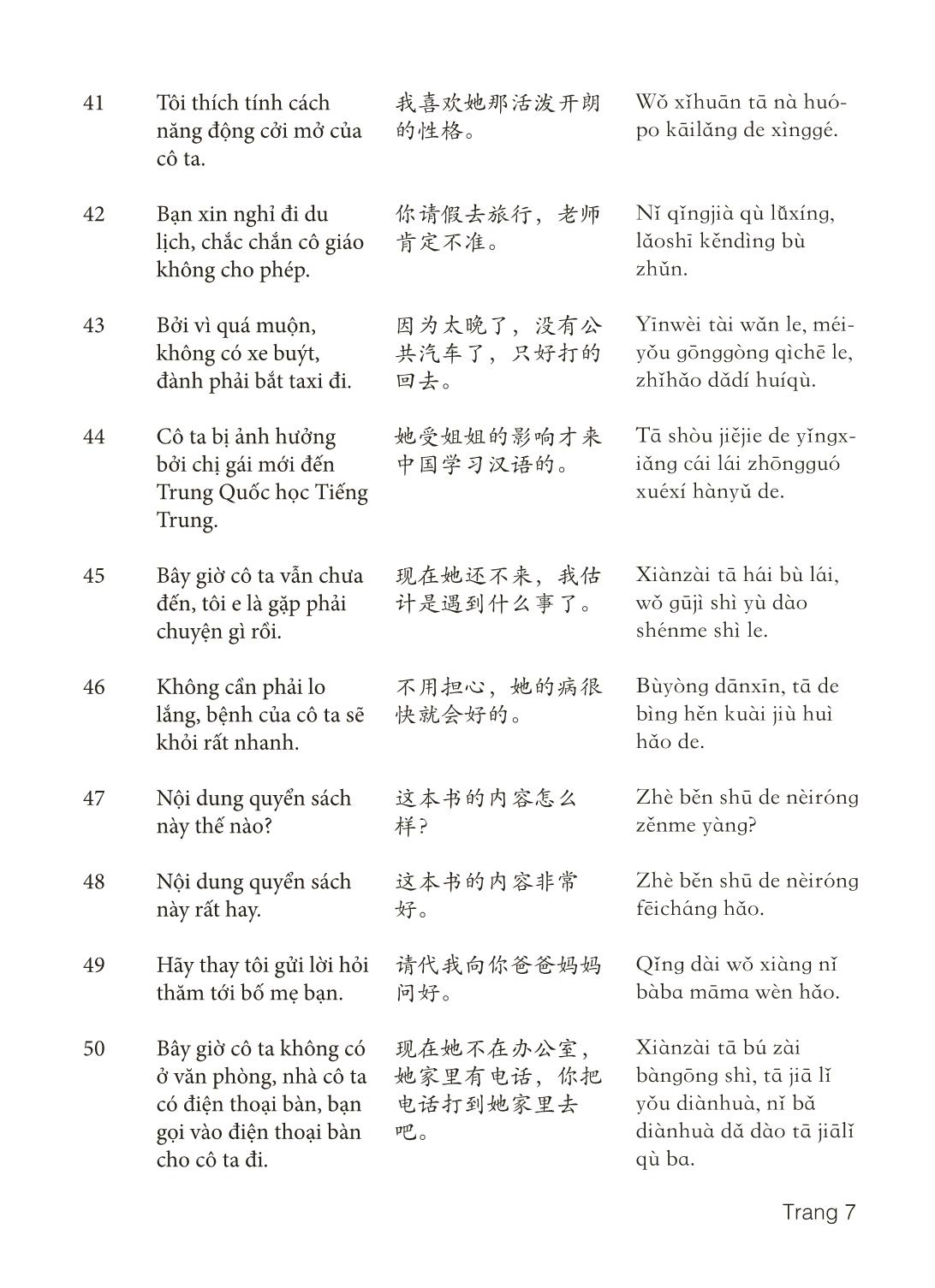 3000 Câu đàm thoại tiếng Hoa - Phần 24 trang 7