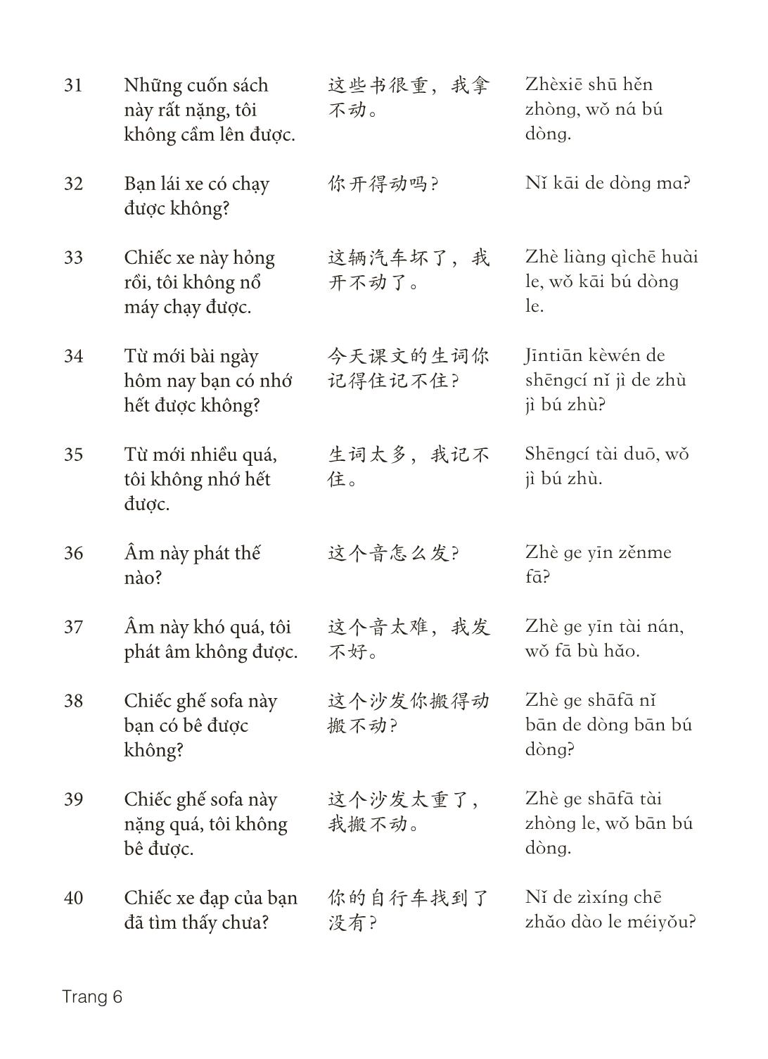 3000 Câu đàm thoại tiếng Hoa - Phần 25 trang 6