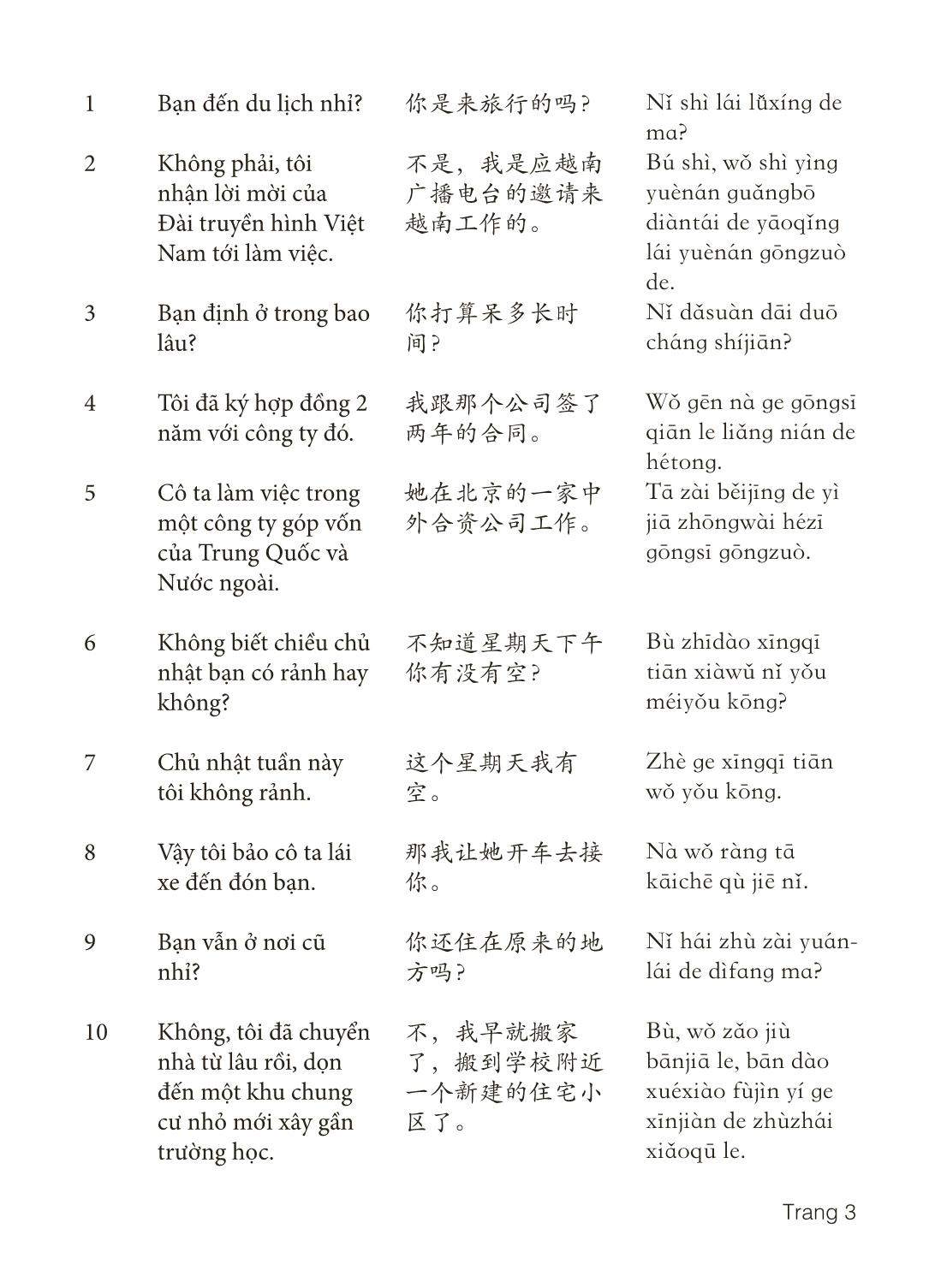 3000 Câu đàm thoại tiếng Hoa - Phần 27 trang 3