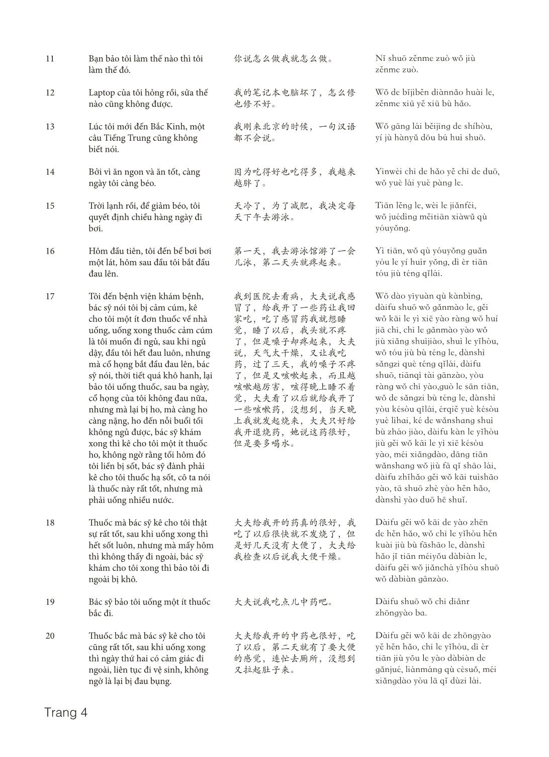 3000 Câu đàm thoại tiếng Hoa - Phần 28 trang 4